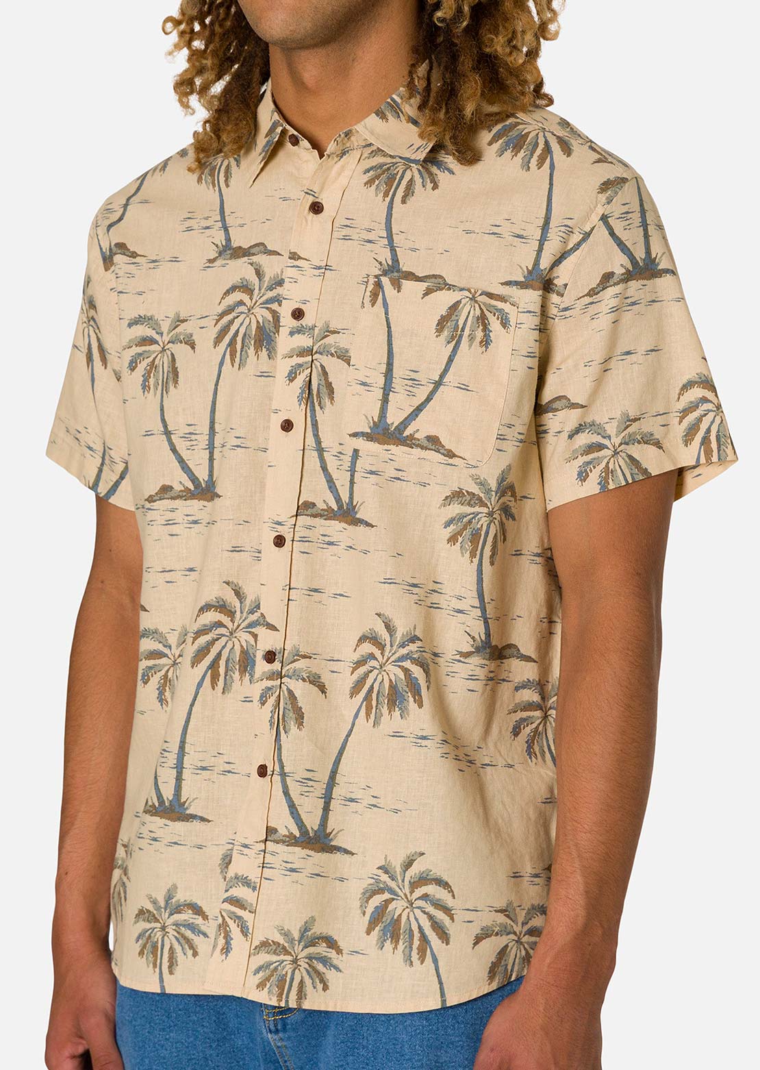 Katin Men's Vincent Button Up Shirt Bleached Sand