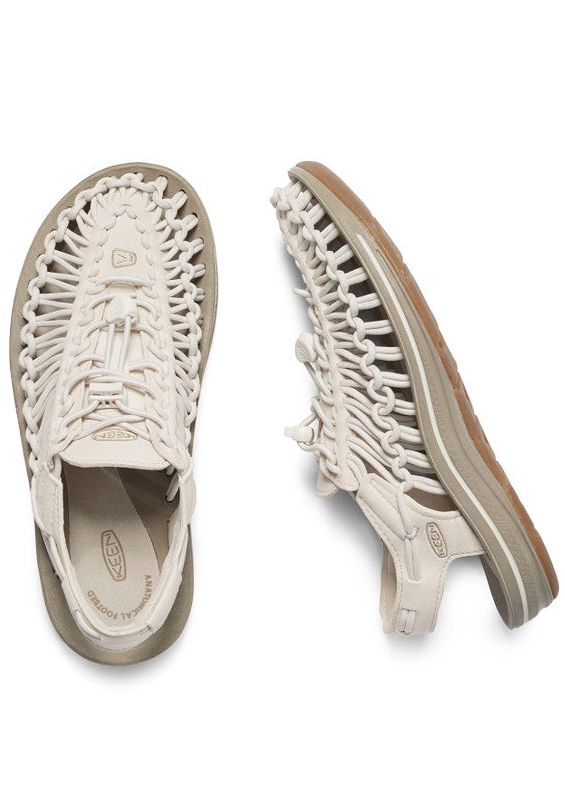 Keen Women's Uneek Shoes White Cap/Cornstalk