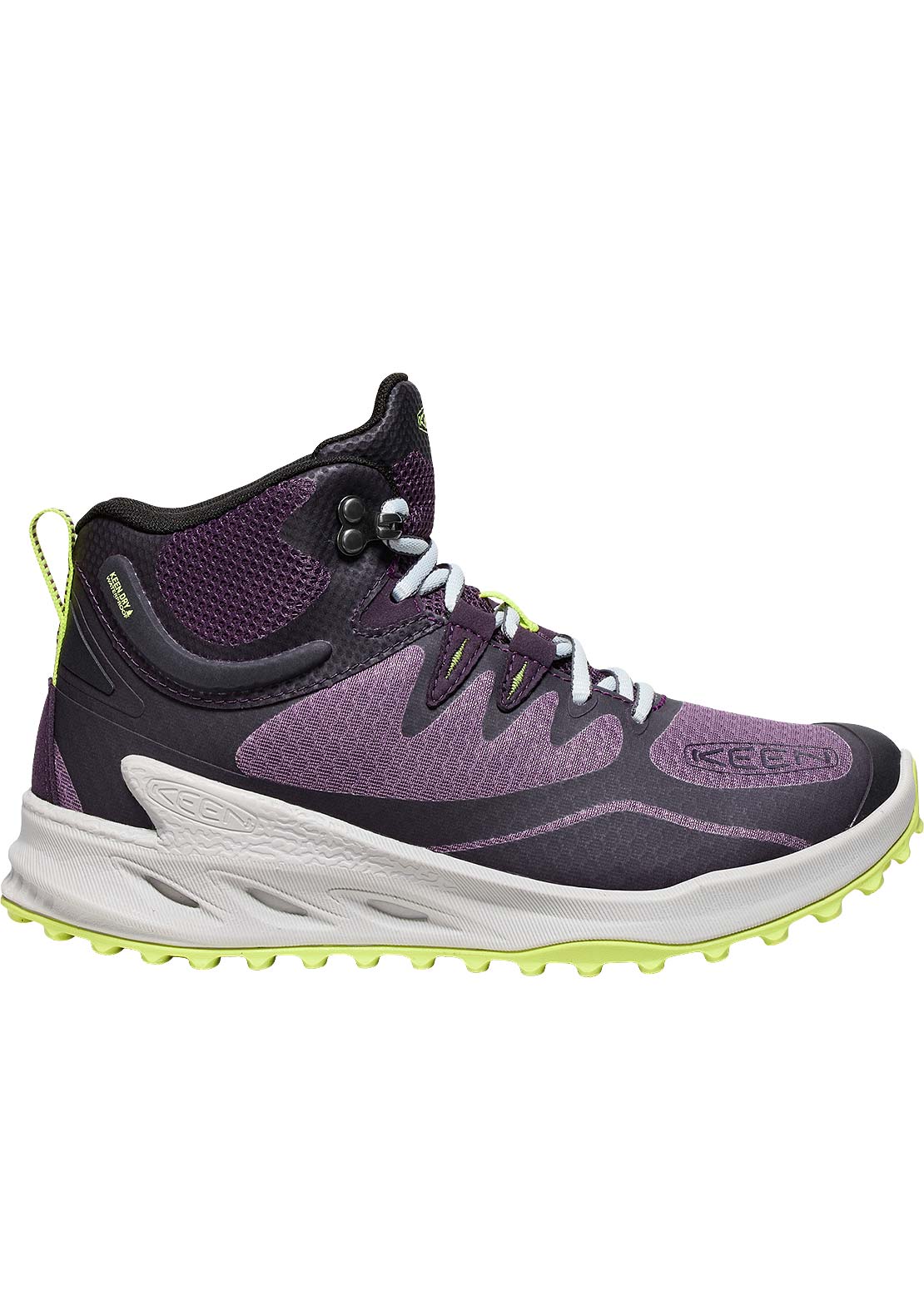 Keen Women's Zionic Mid WP Shoes Black Plum/Daiquiri Green