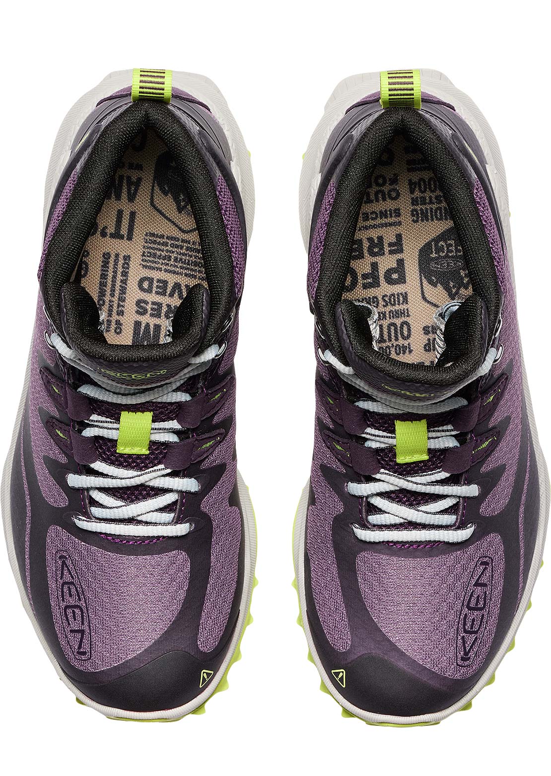 Keen Women's Zionic Mid WP Shoes Black Plum/Daiquiri Green