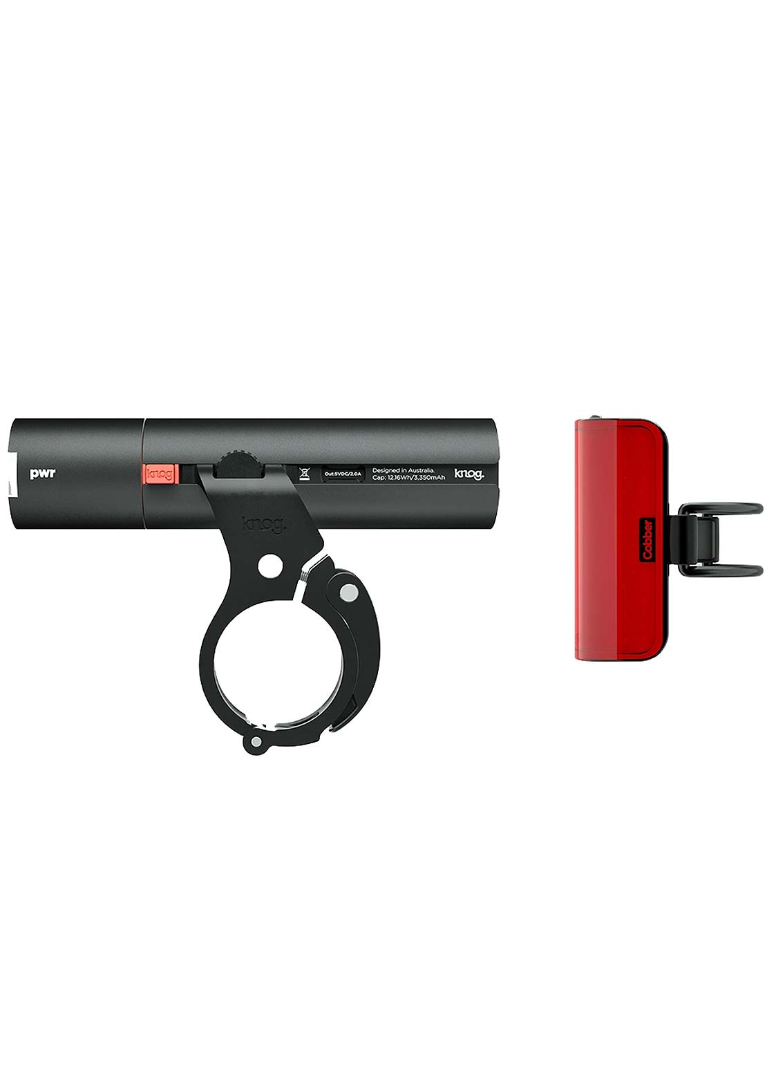 Knog PWR Road 700 & Mid Cobbler Light Set with Computer Mount
