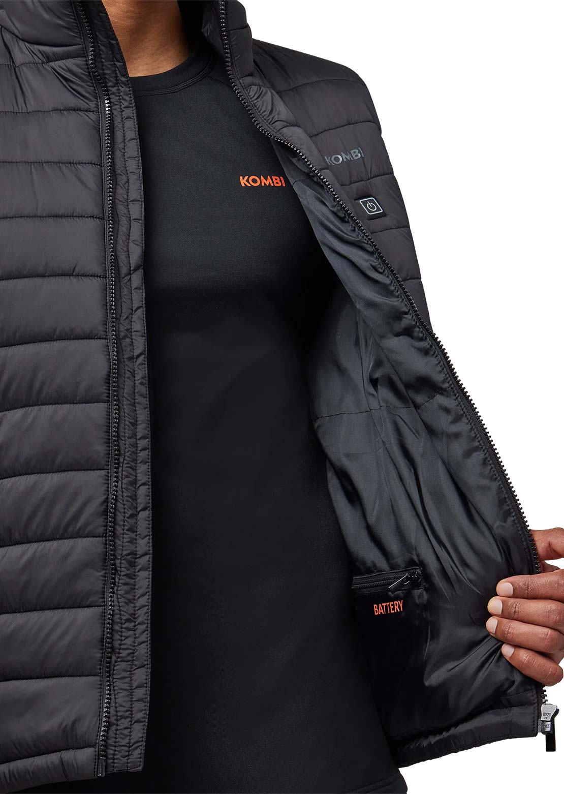 Kombi Men's USB Warm It Up Vest Black