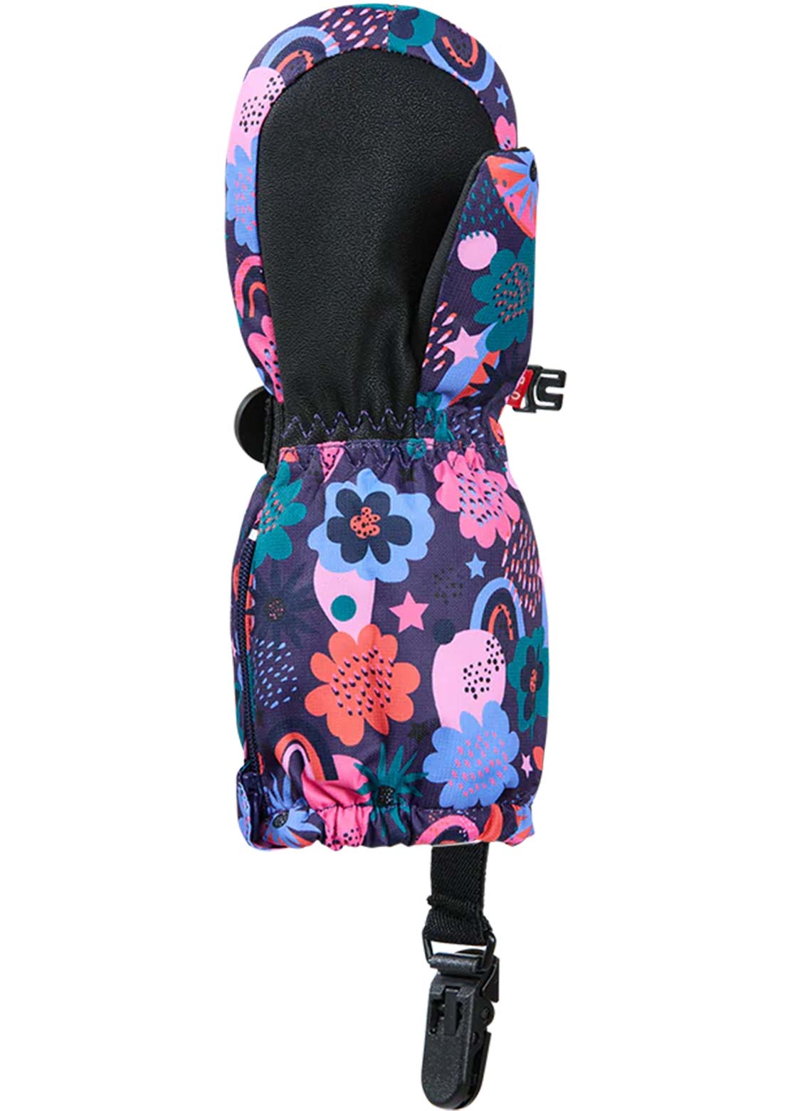 Kombi Toddler The Crazy Cariboo Mitts Purple Rainbow Flower