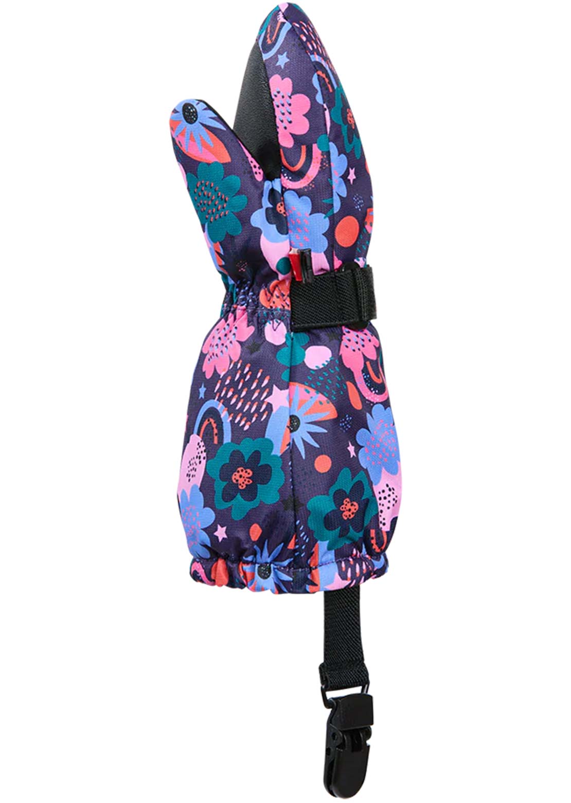 Kombi Toddler The Crazy Cariboo Mitts Purple Rainbow Flower