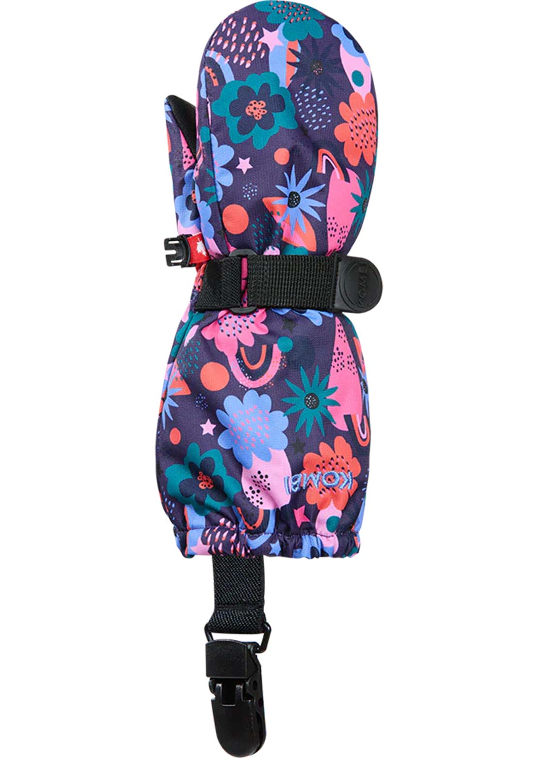 Kombi Toddler The Crazy Cariboo Mitts Purple Rainbow Flower