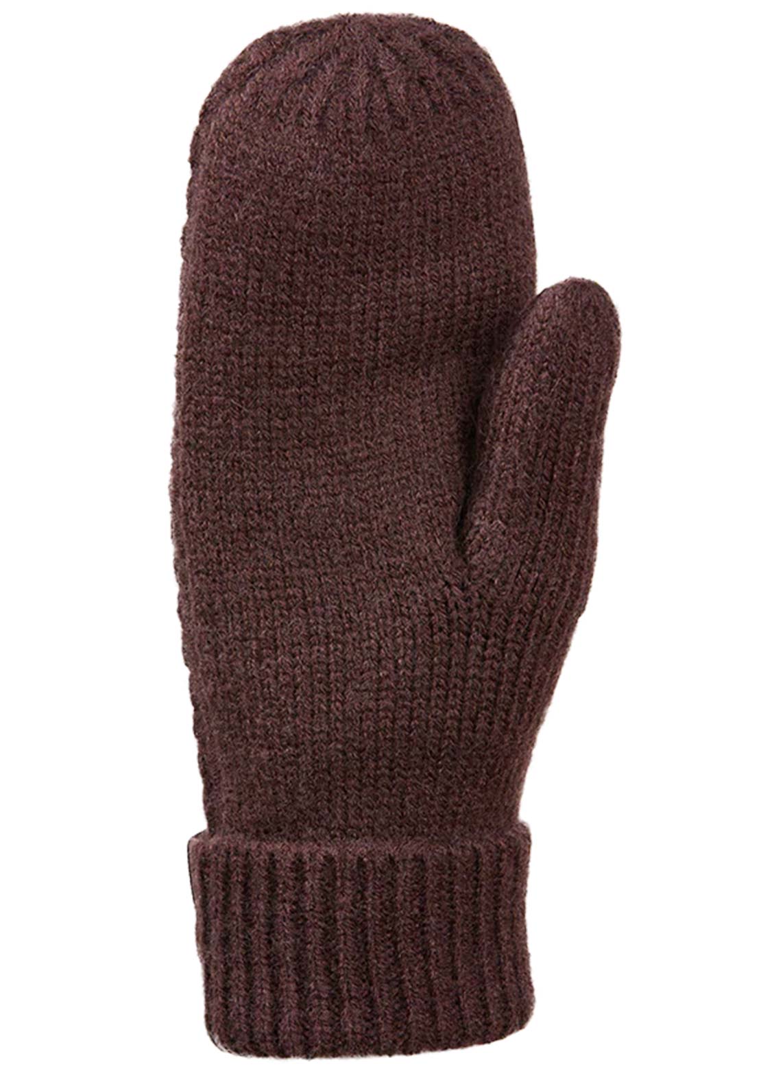 Kombi Women's Cable Mitts Dark Choco