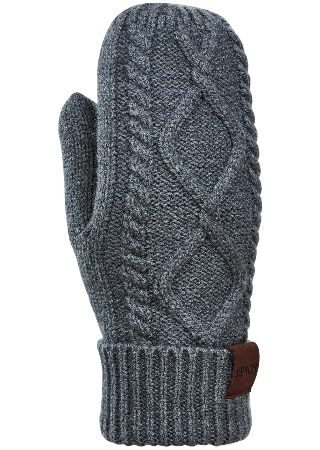 Kombi Women's Cable Mitts Heather Grey