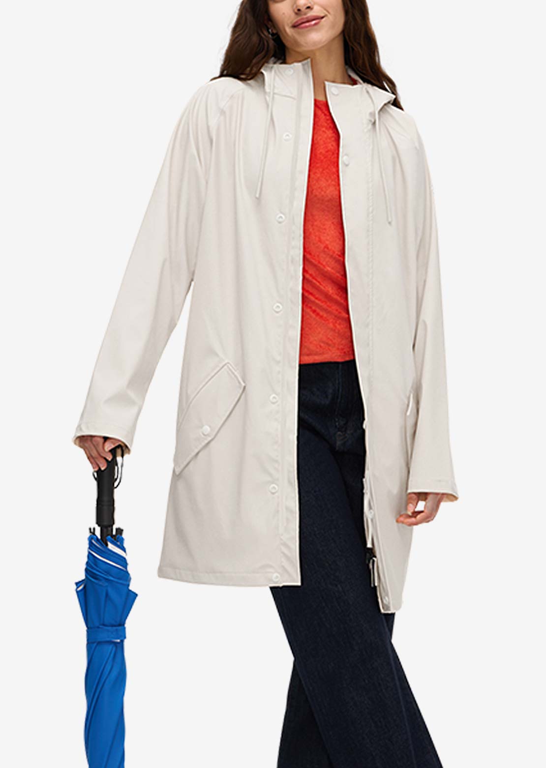 Kombi Women's The Drizzle 3/4 Length Jacket Moonstone