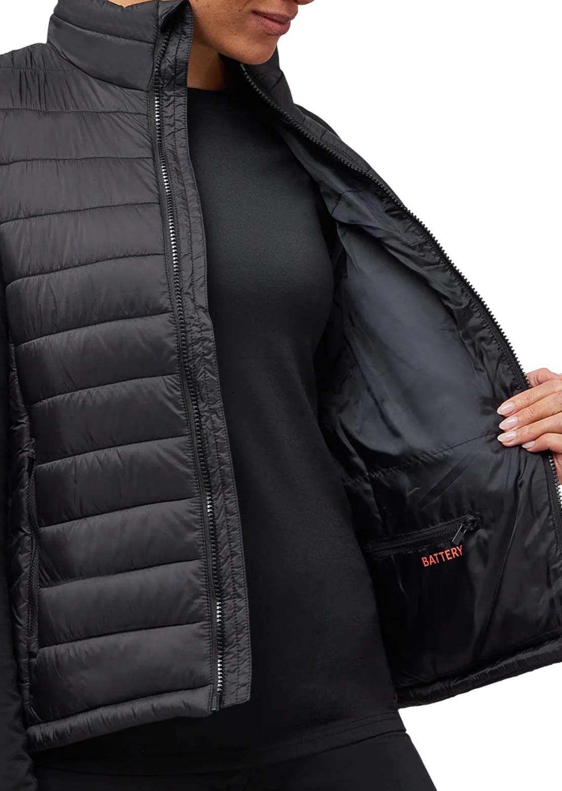 Kombi Women's USB Warm It Up Vest Black