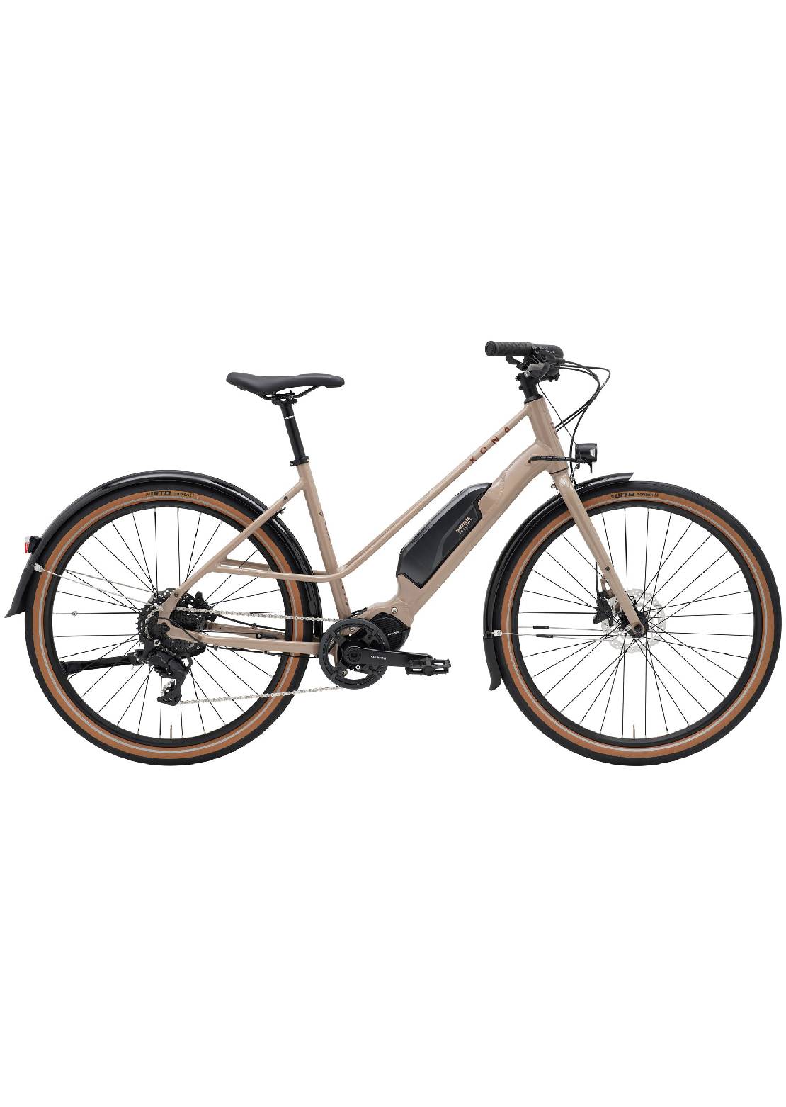 Kona Unisex E-Coco Electric Bike Tan