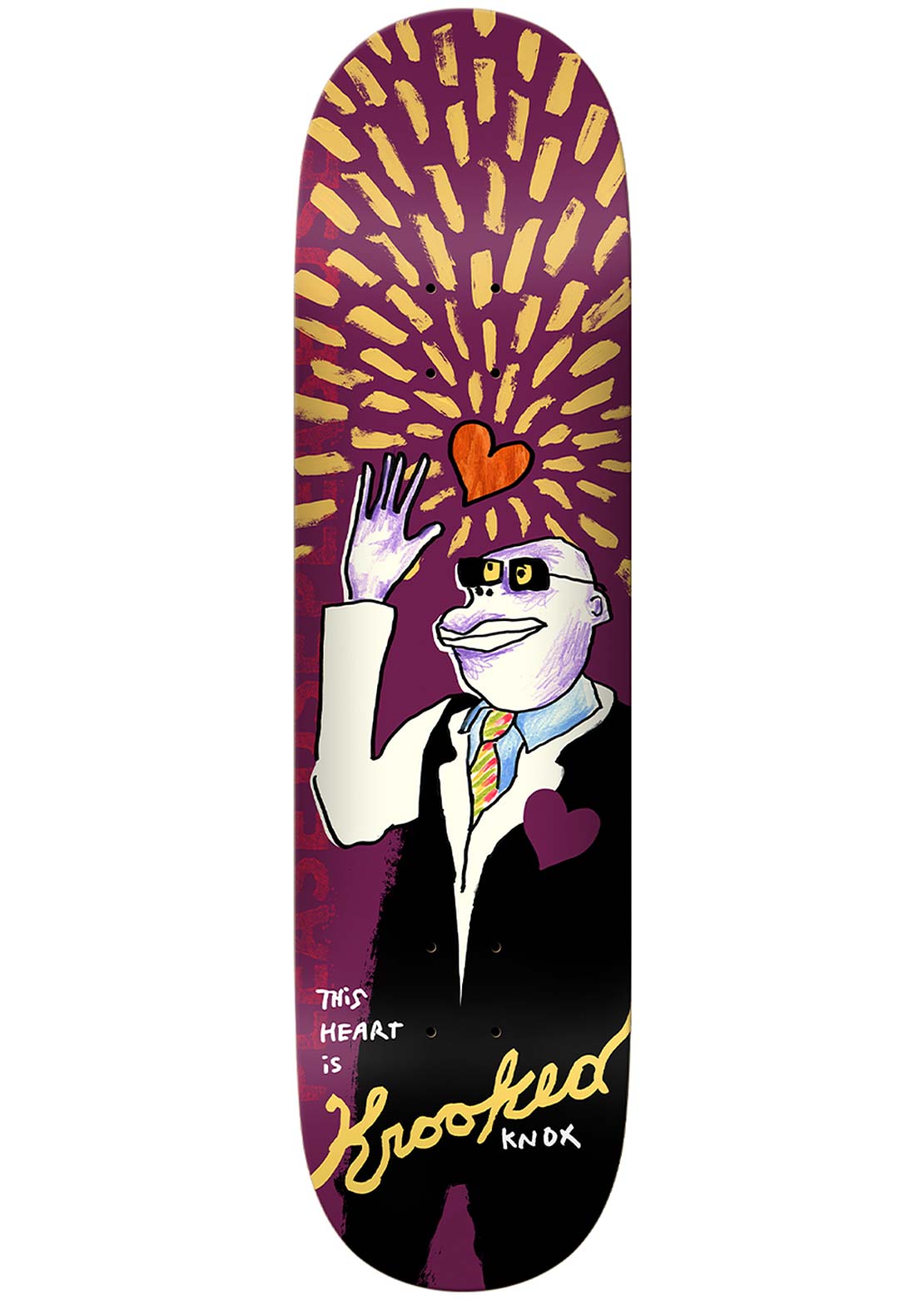 Krooked Unisex Knox This Heart Skateboard Deck