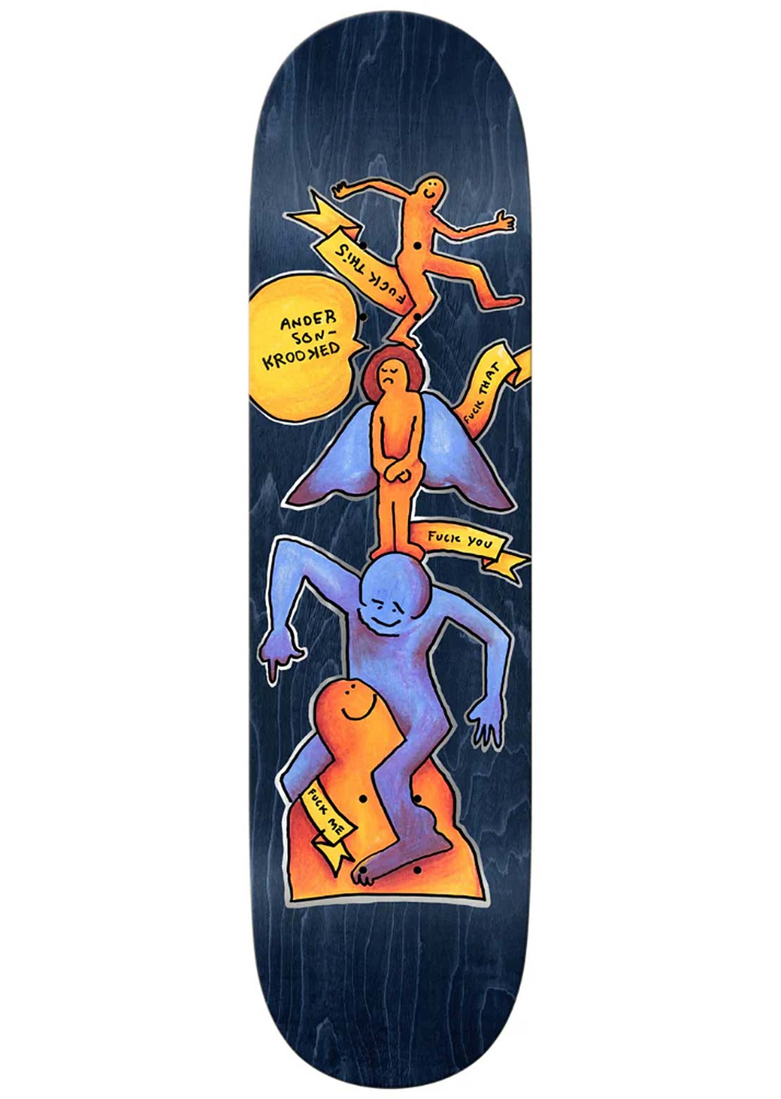 Krooked Unisex Manderson Stack Skateboard Deck