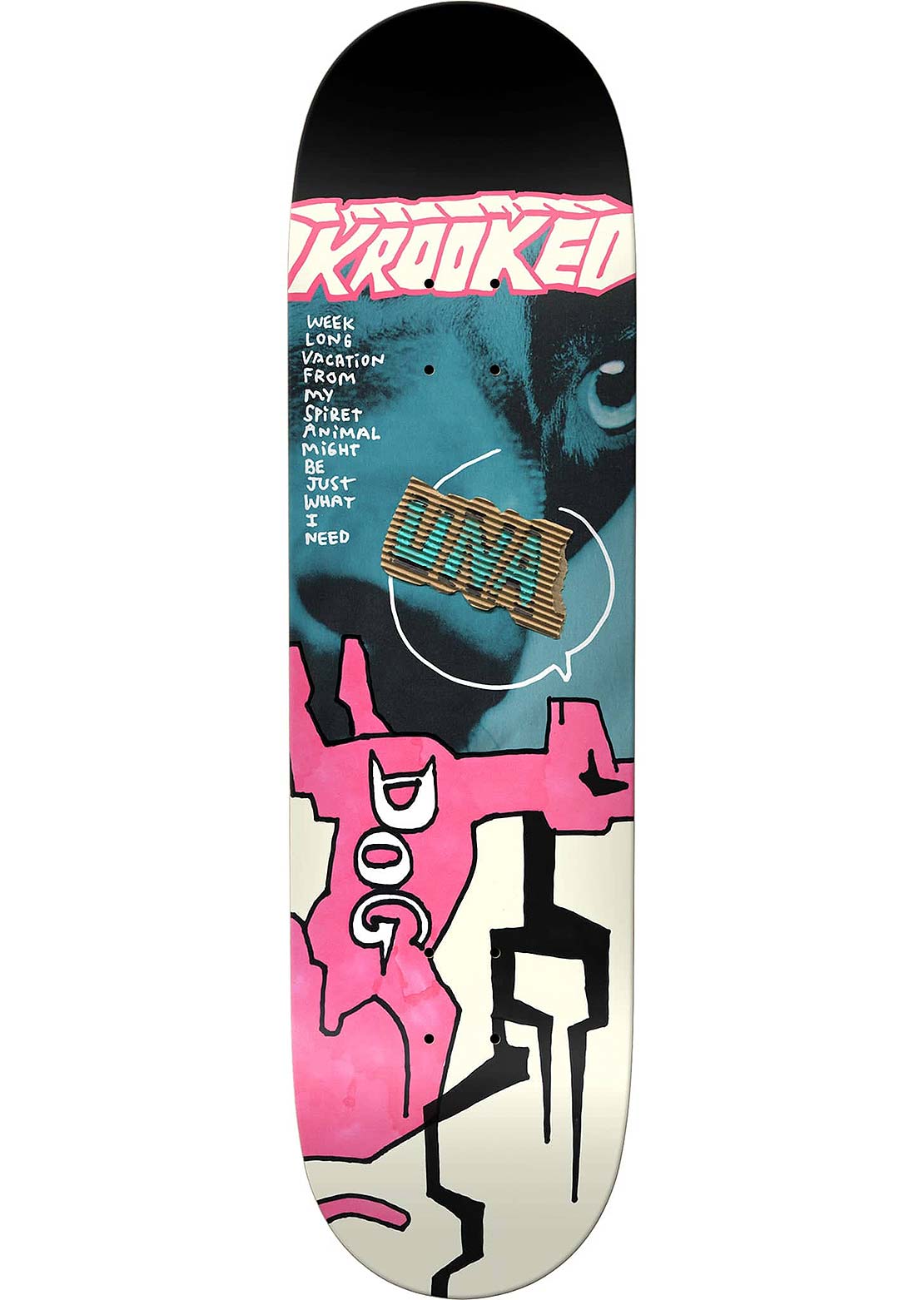 Krooked Unisex Una Spiret Animal True Fit Skateboard Deck