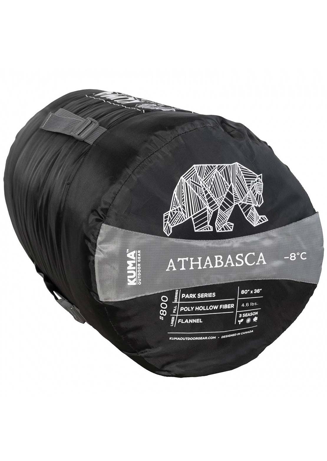 Kuma Outdoor Gear Athabasca Sleeping Bag Black/Red