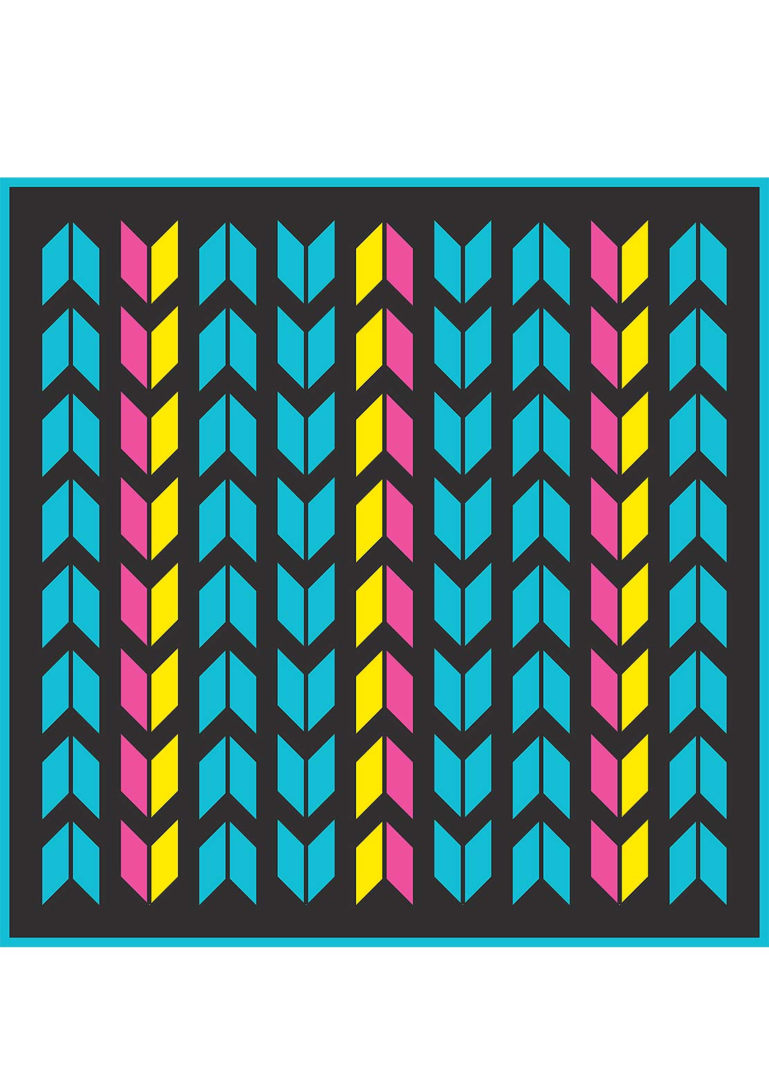 Kuma Outdoor Gear Cheveron Outdoor Mat Teal/Pink/Yellow/Black