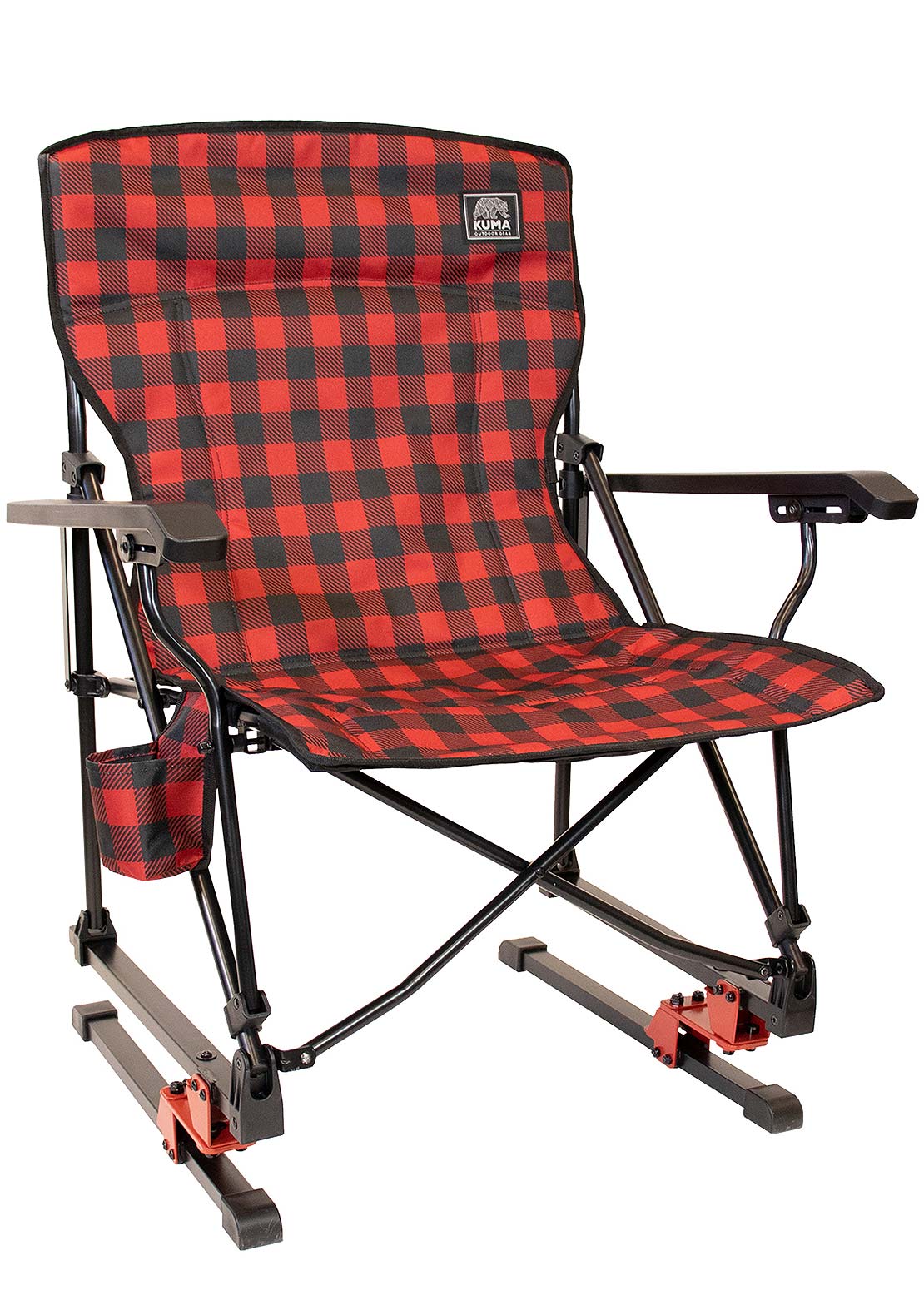 Kuma Outdoor Gear Spring Bear Chair - Quad Fold Red/Black