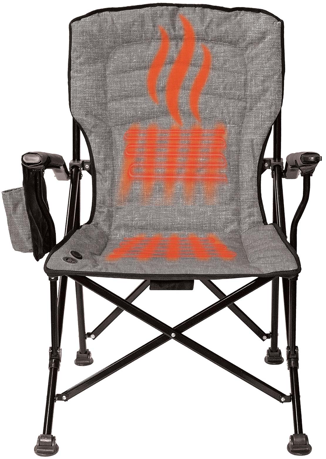 Kuma Outdoor Gear Switchback Heated Chair with Power Bank Heather Grey
