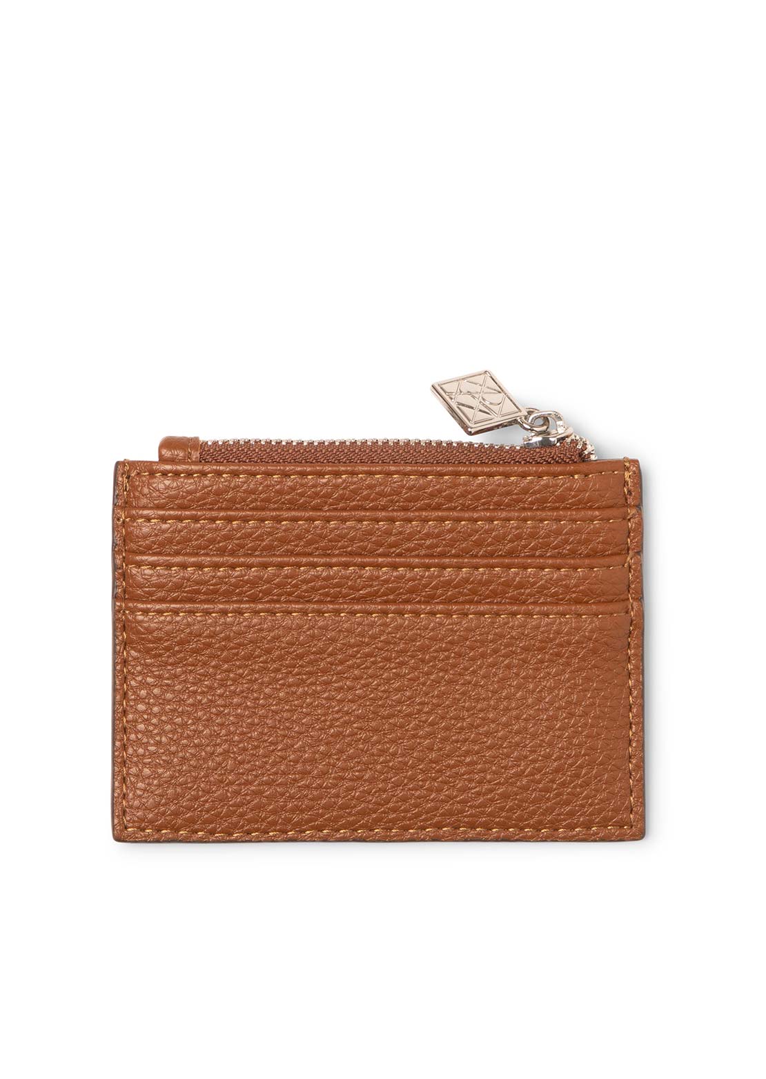 Lambert Women&#39;s Cassie Vegan Leather Card Holder Affogato Pebble