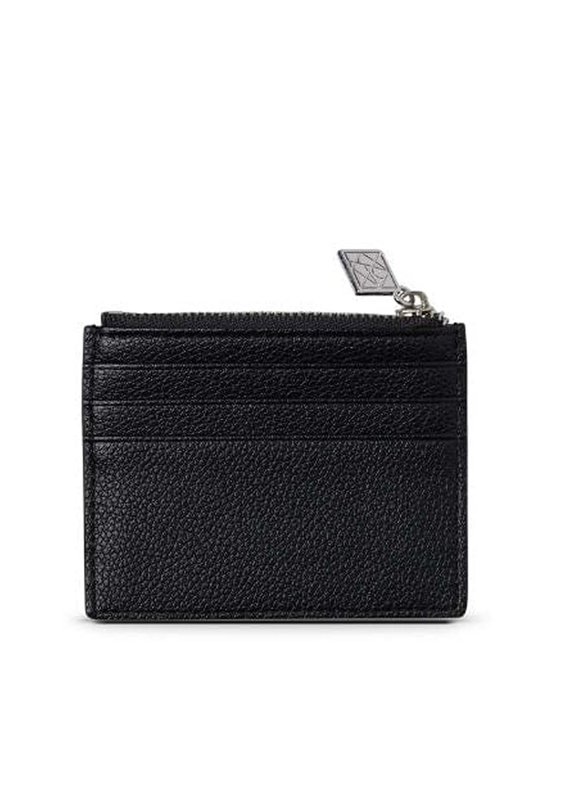 Lambert Women&#39;s Cassie Vegan Leather Card Holder Black Pebble