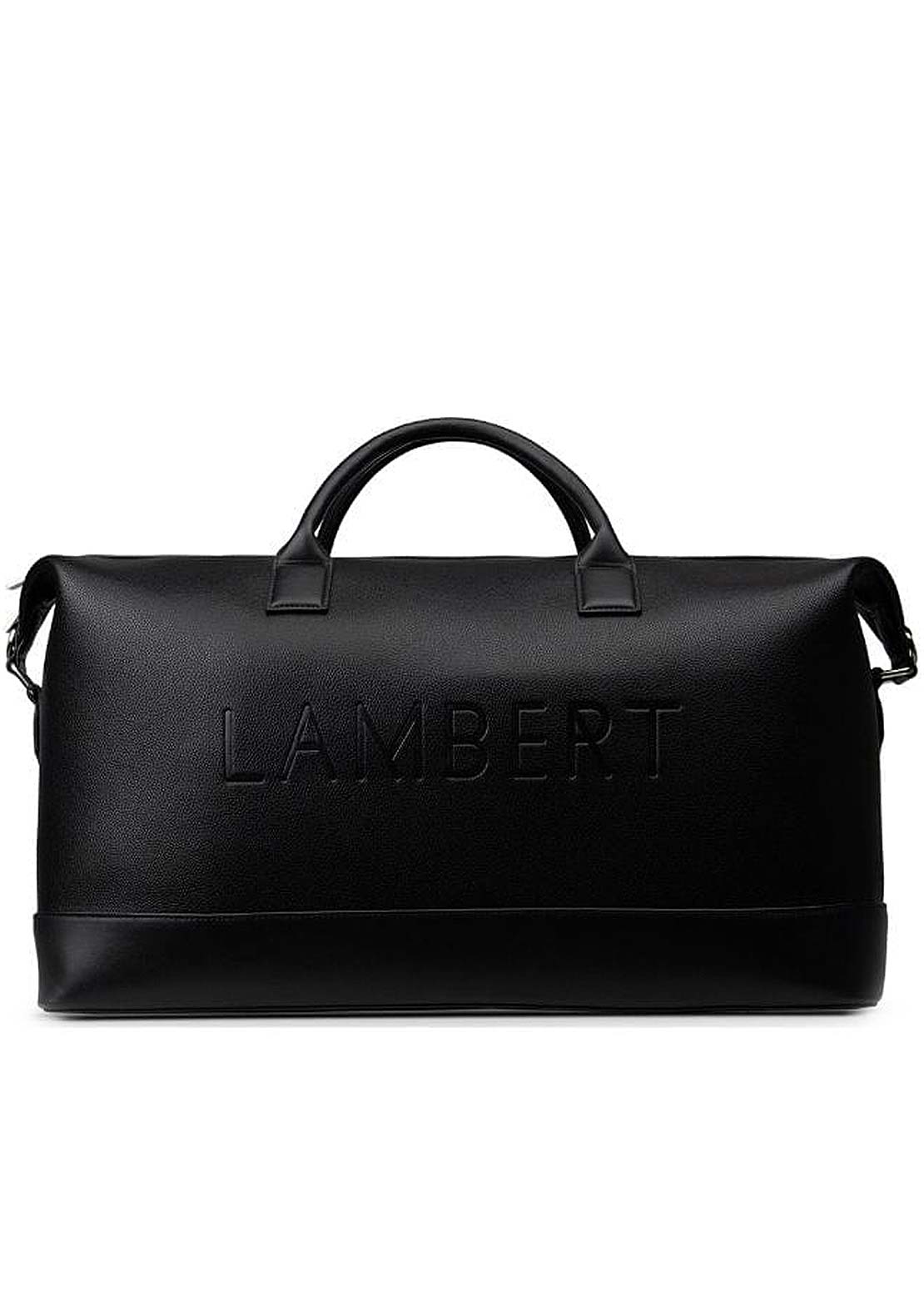 Lambert Women&#39;s June Vegan Leather Travel Tote Bag Black Pebble