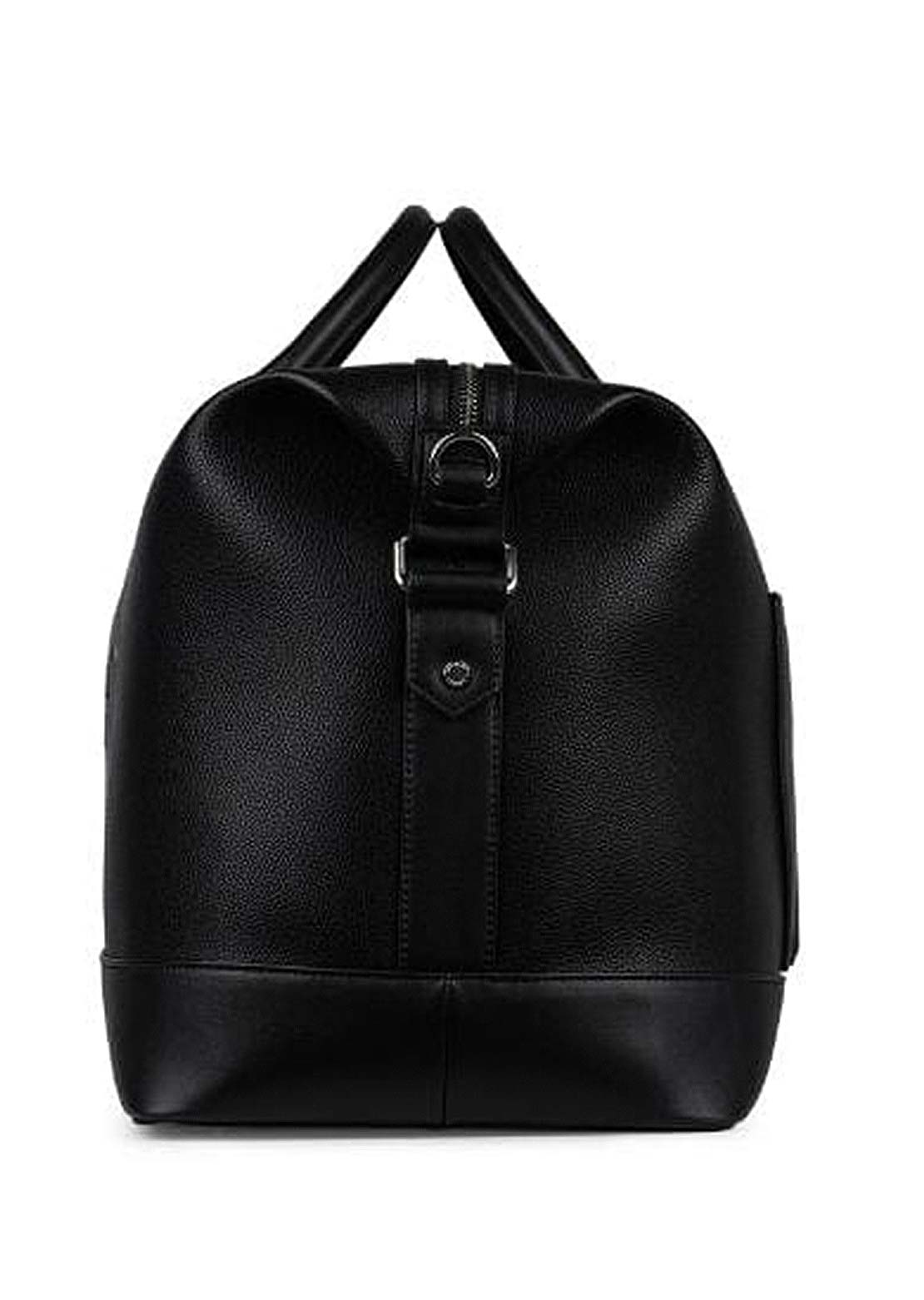 Lambert Women&#39;s June Vegan Leather Travel Tote Bag Black Pebble