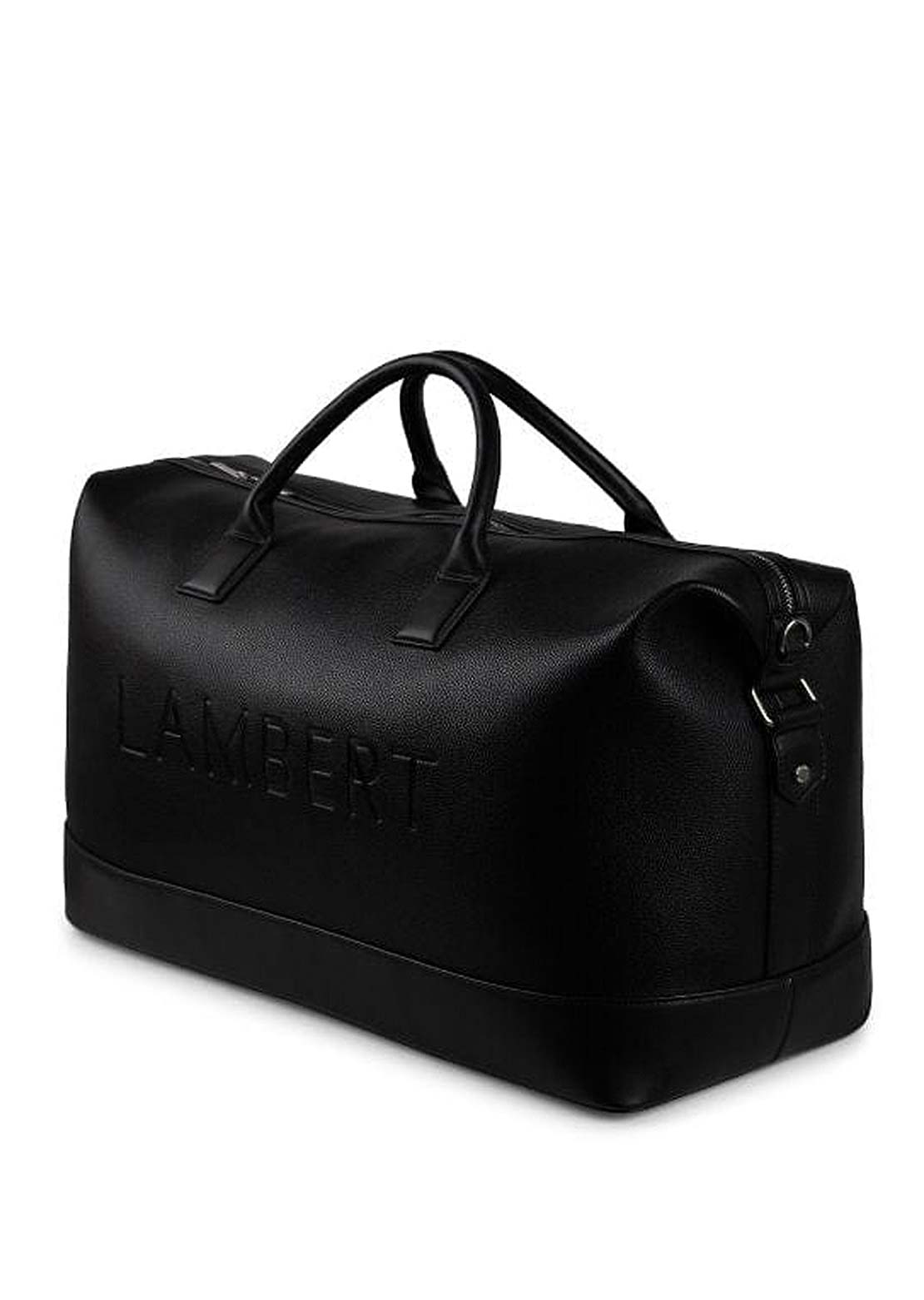 Lambert Women&#39;s June Vegan Leather Travel Tote Bag Black Pebble