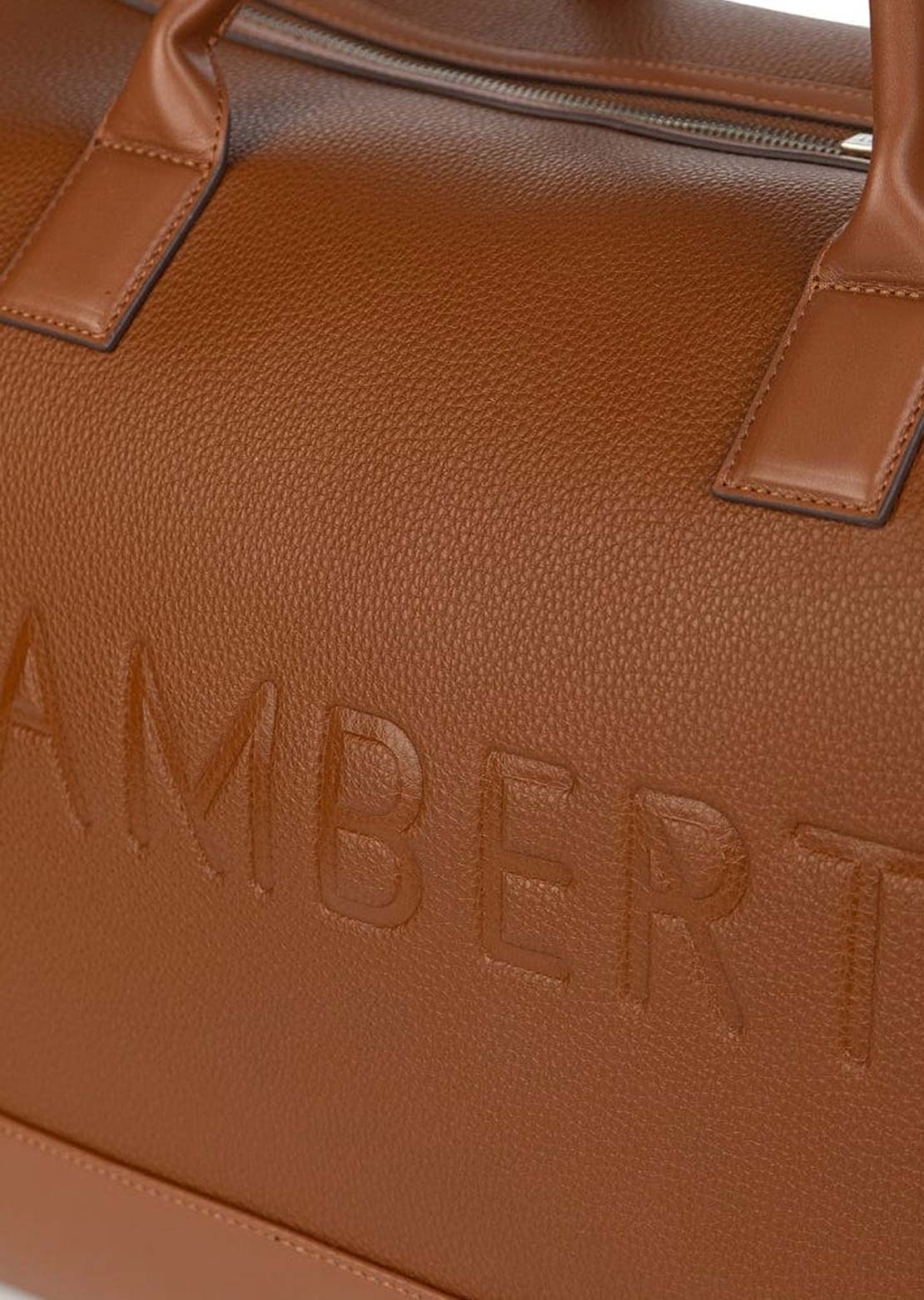 Lambert Women&#39;s June Vegan Leather Travel Tote Bag Affogato Pebble