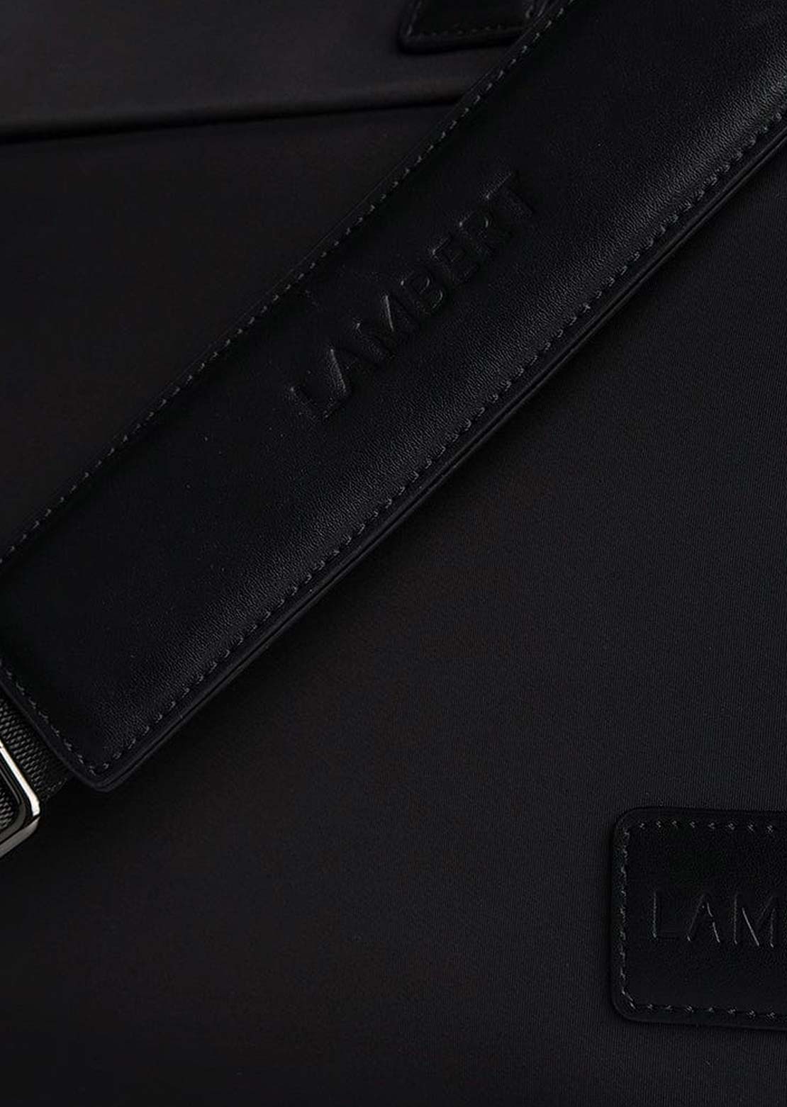 Lambert Women's London Vegan Leather Duffel Bag Black