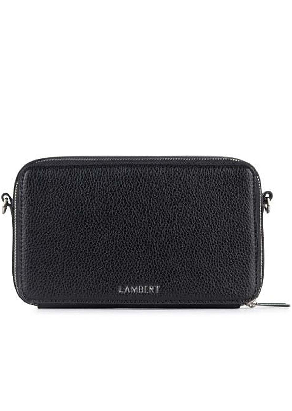 Lambert Women&#39;s Maddie Vegan Leather Reversible Handbag Black Pebble