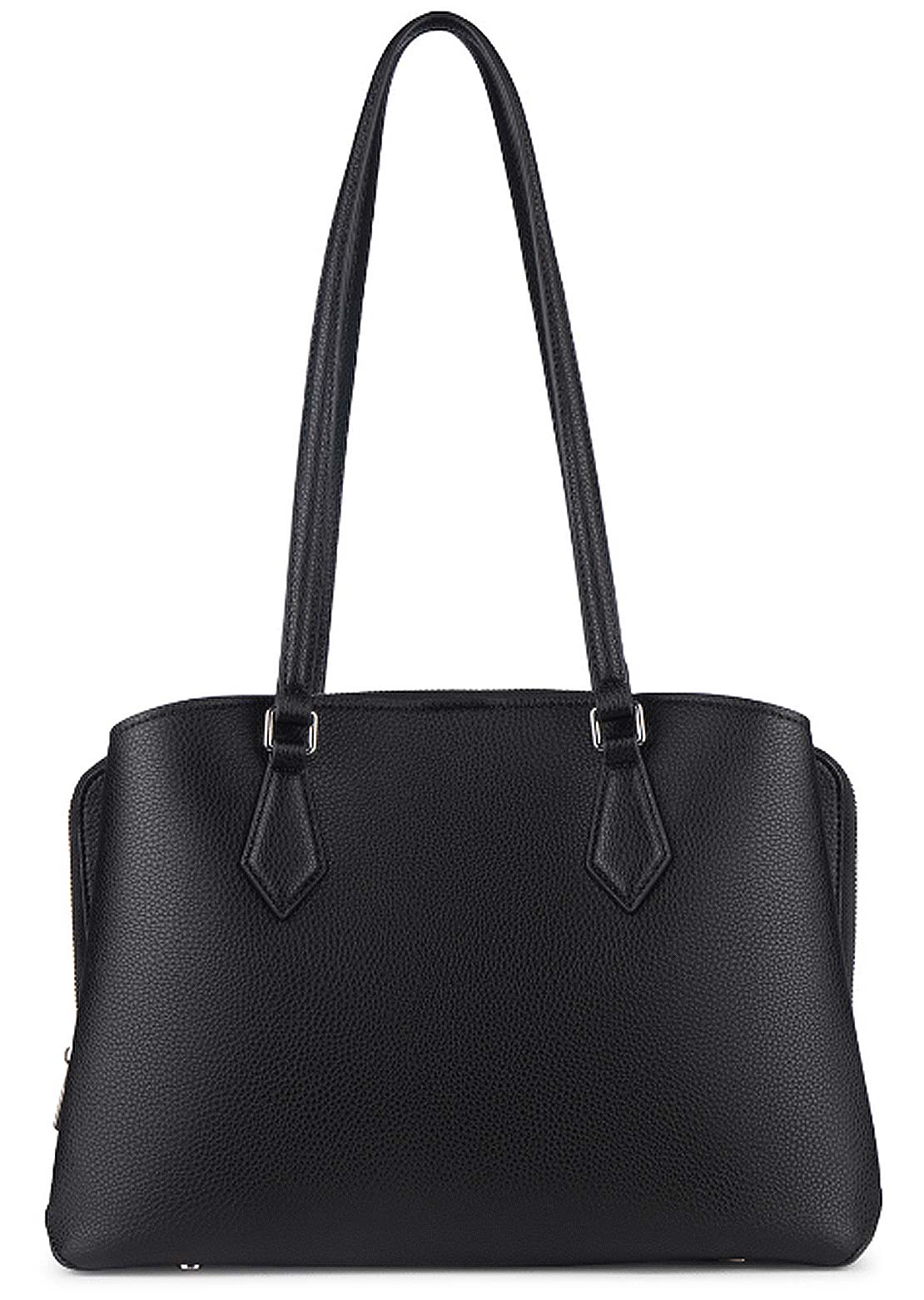 Lambert Women&#39;s Maya Vegan Leather Tote Bag Black Pebble