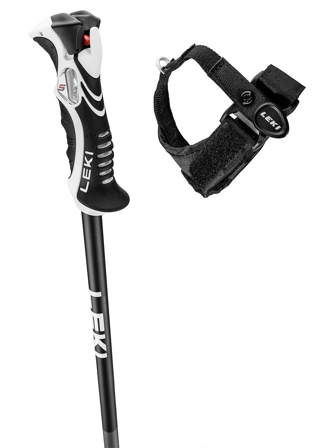Leki Unisex Bold Lite S Ski Poles Black Red