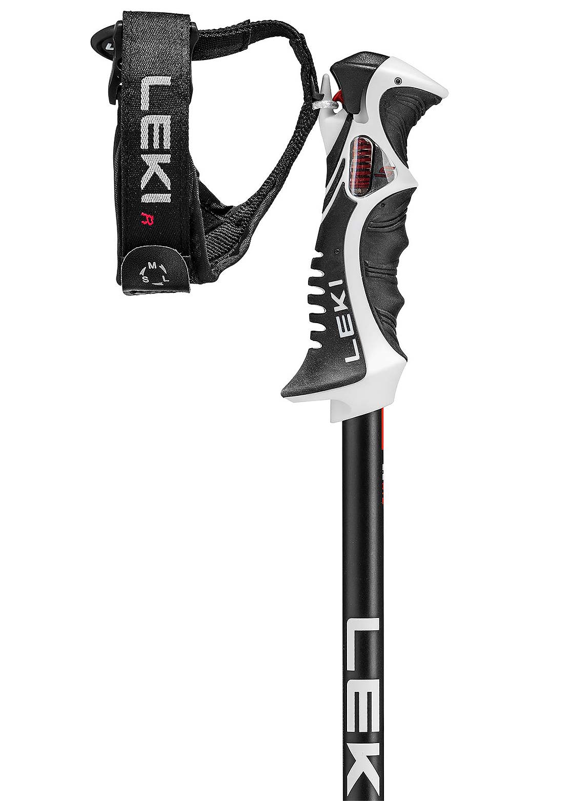 Leki Unisex Bold Lite S Ski Poles Black Red