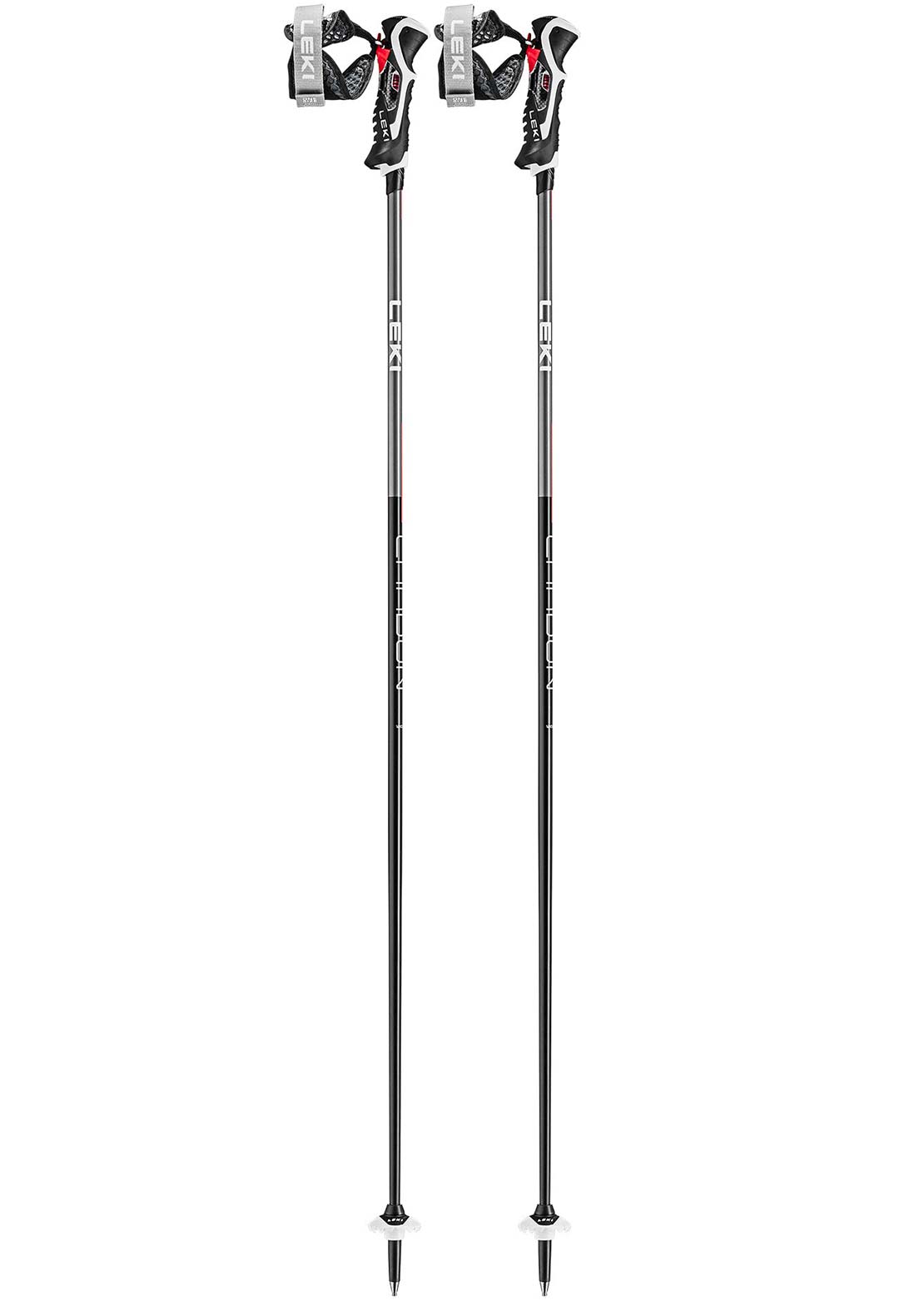 Leki Unisex Carbon 14 3D Ski Poles Black/Red