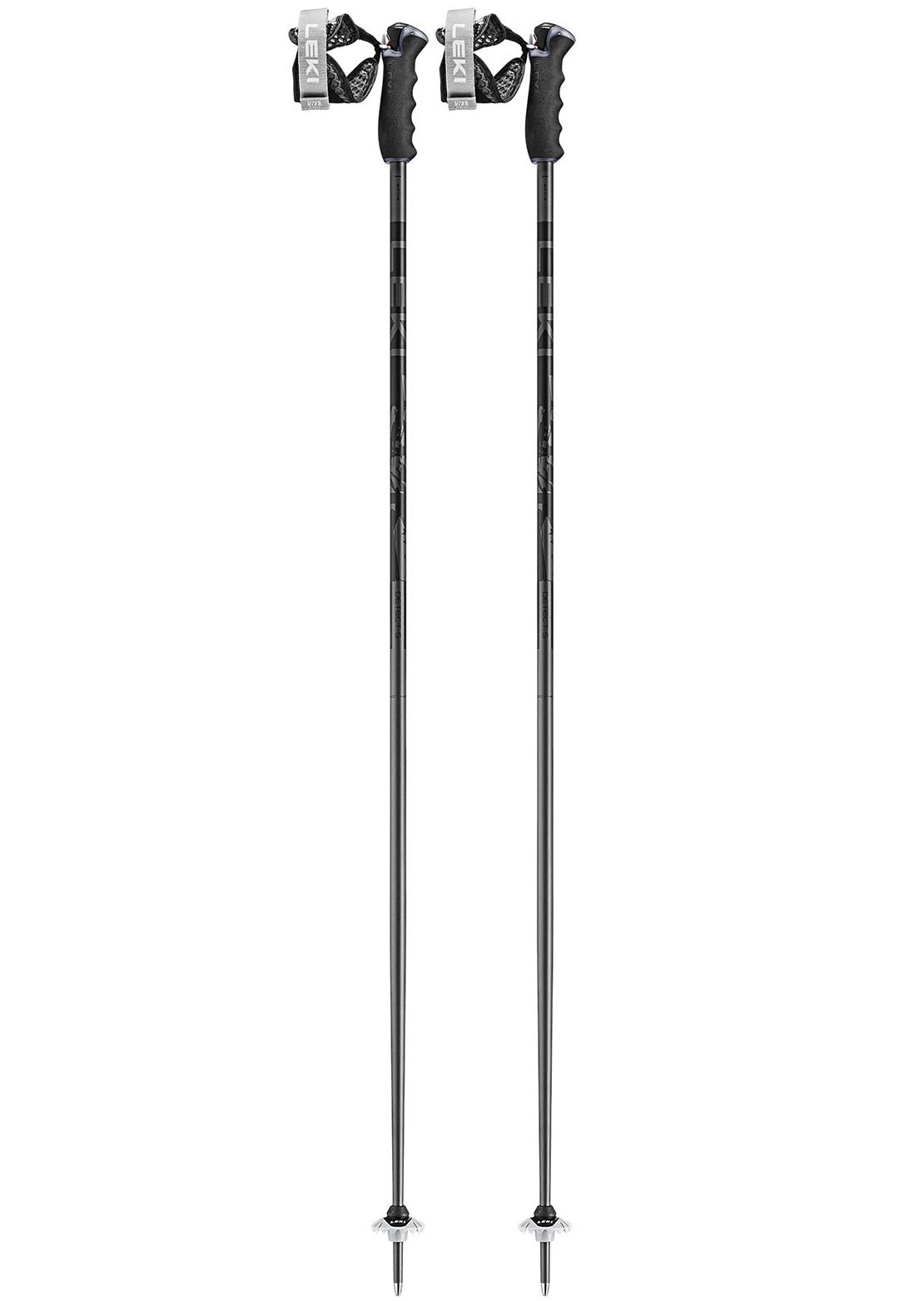 Leki Unisex Detect S Ski Poles Anthracite Black