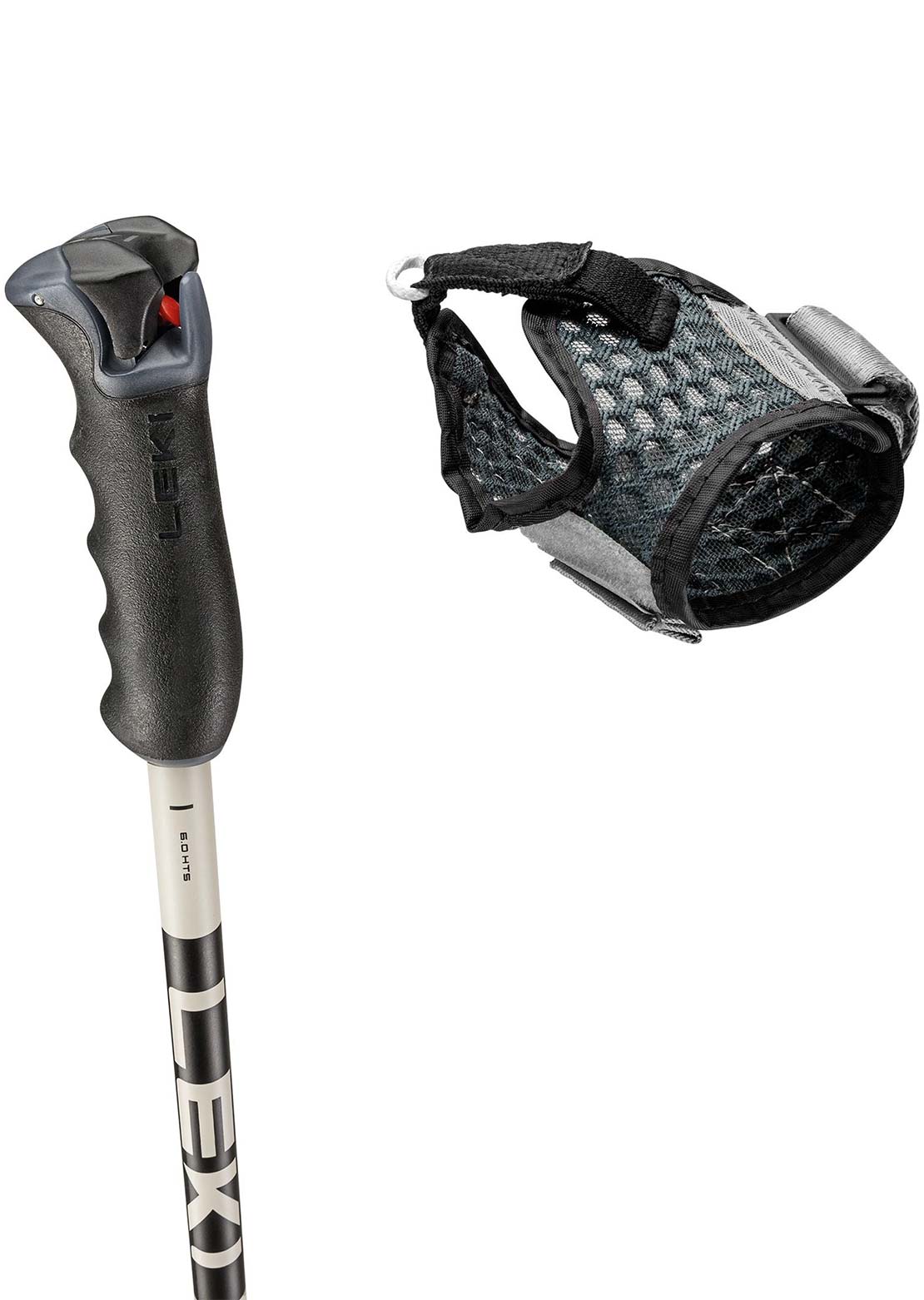 Leki Unisex Detect S Ski Poles Warm Grey/Black