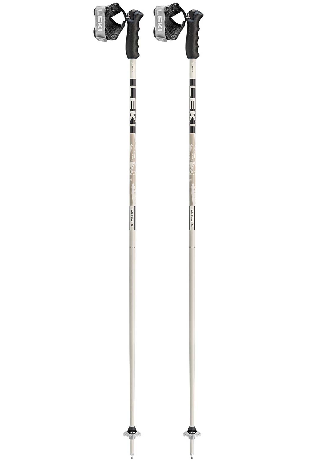 Leki Unisex Detect S Ski Poles Warm Grey/Black