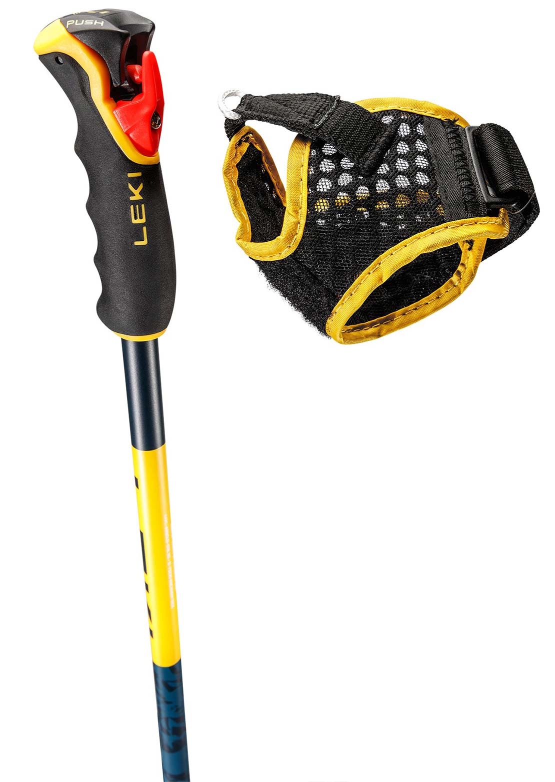 Leki Unisex Spitfire Vario 3D Ski Poles Denim Blue/Mustard