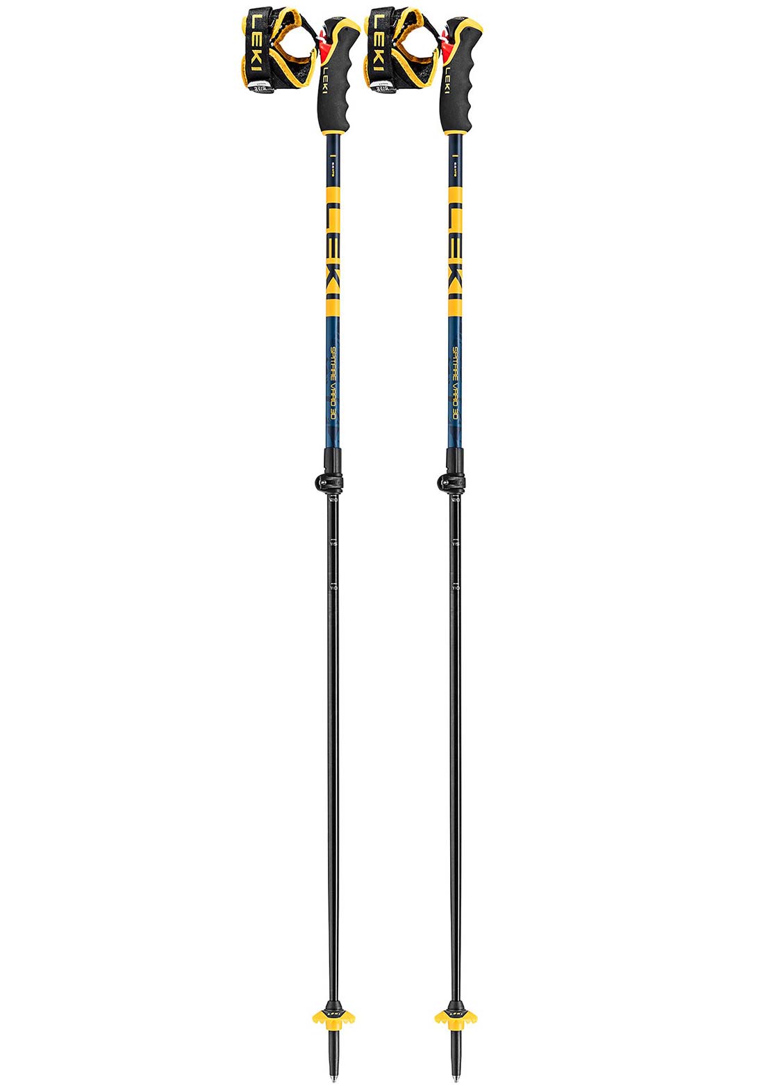 Leki Unisex Spitfire Vario 3D Ski Poles Denim Blue/Mustard