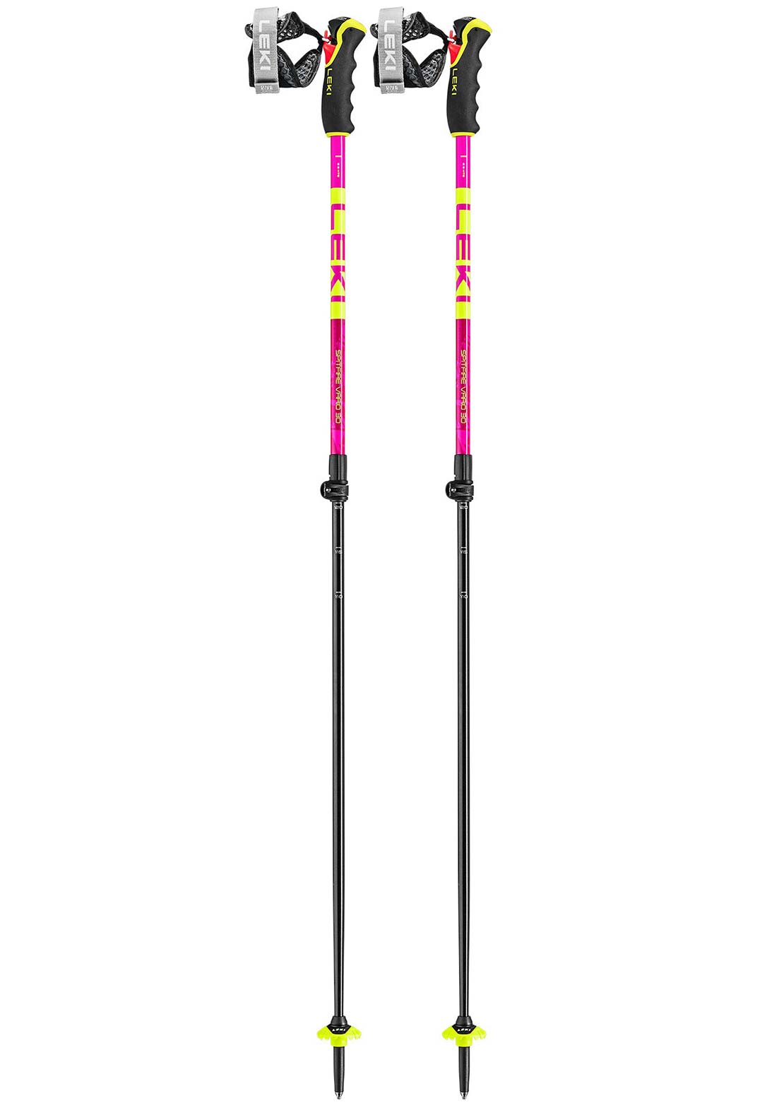 Leki Unisex Spitfire Vario 3D Ski Poles Neon Magenta/Yellow
