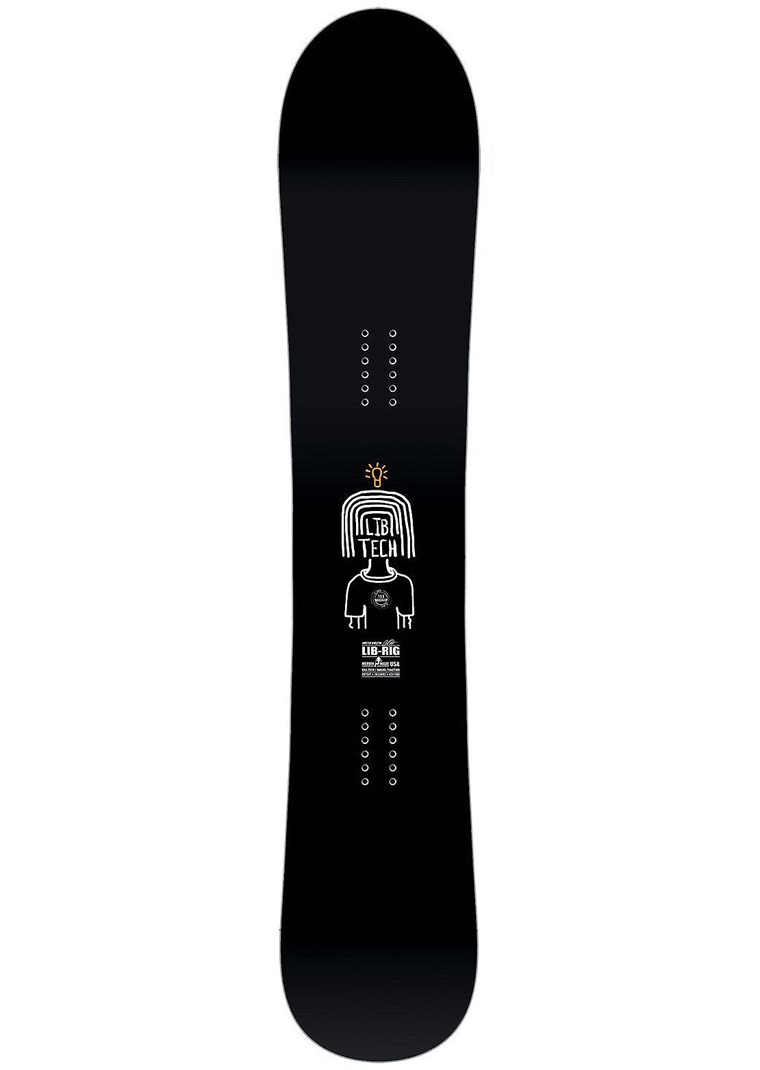 Lib Tech Men&#39;s Rig Snowboard Black/Orange