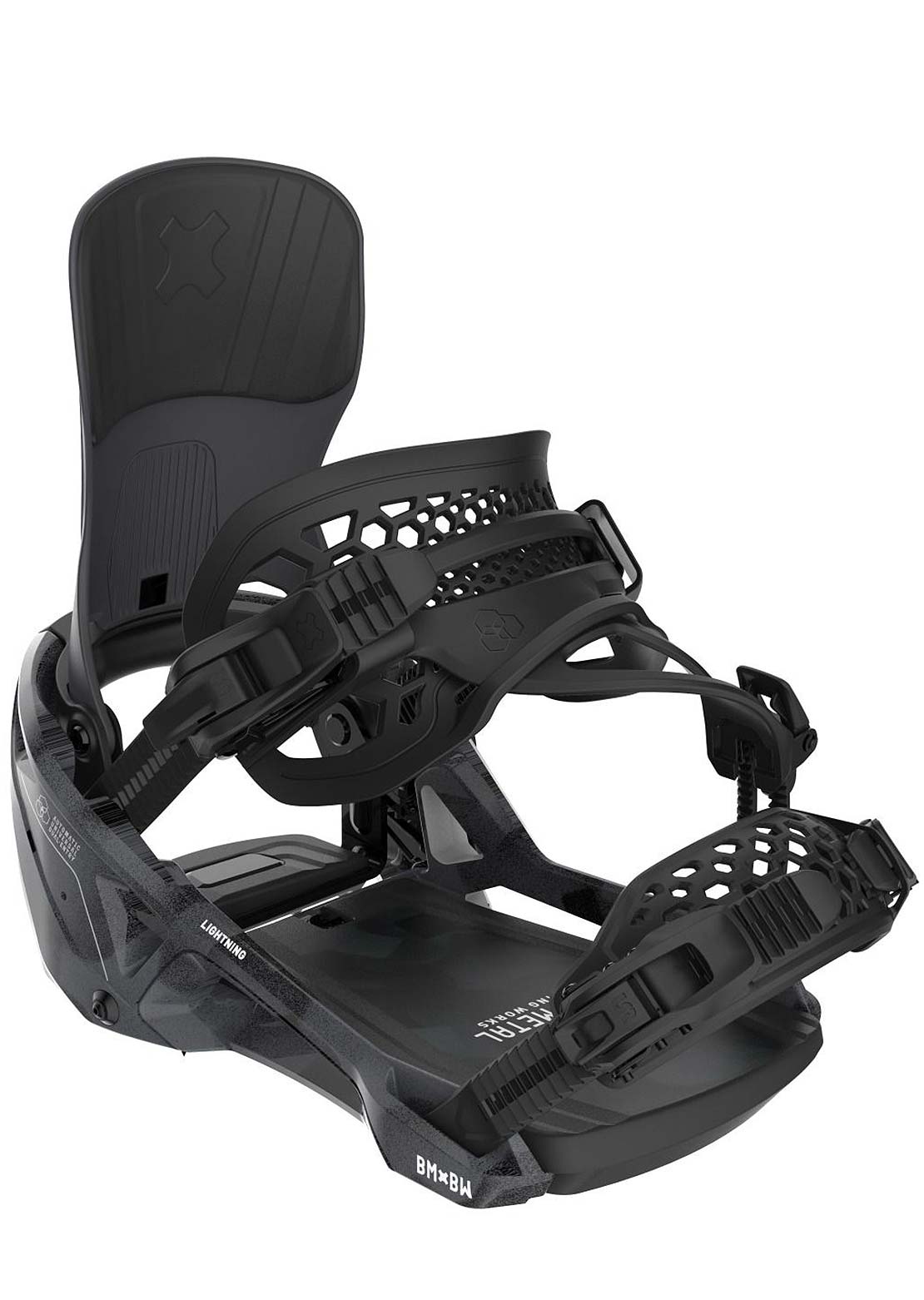 Bent Metal Unisex Lightning Supermatic Snowboard Bindings Black