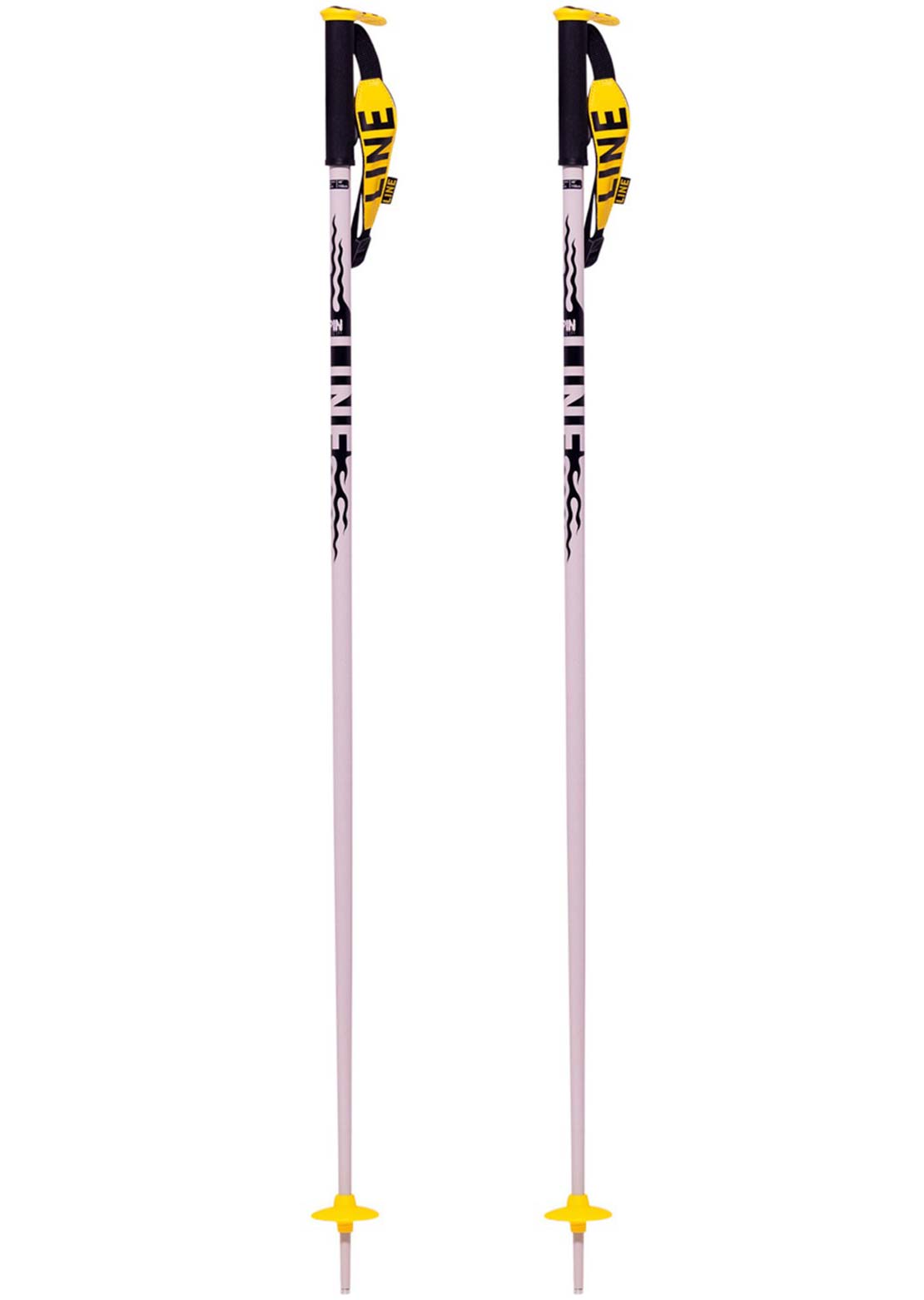 Line Unisex Pin Ski Poles White