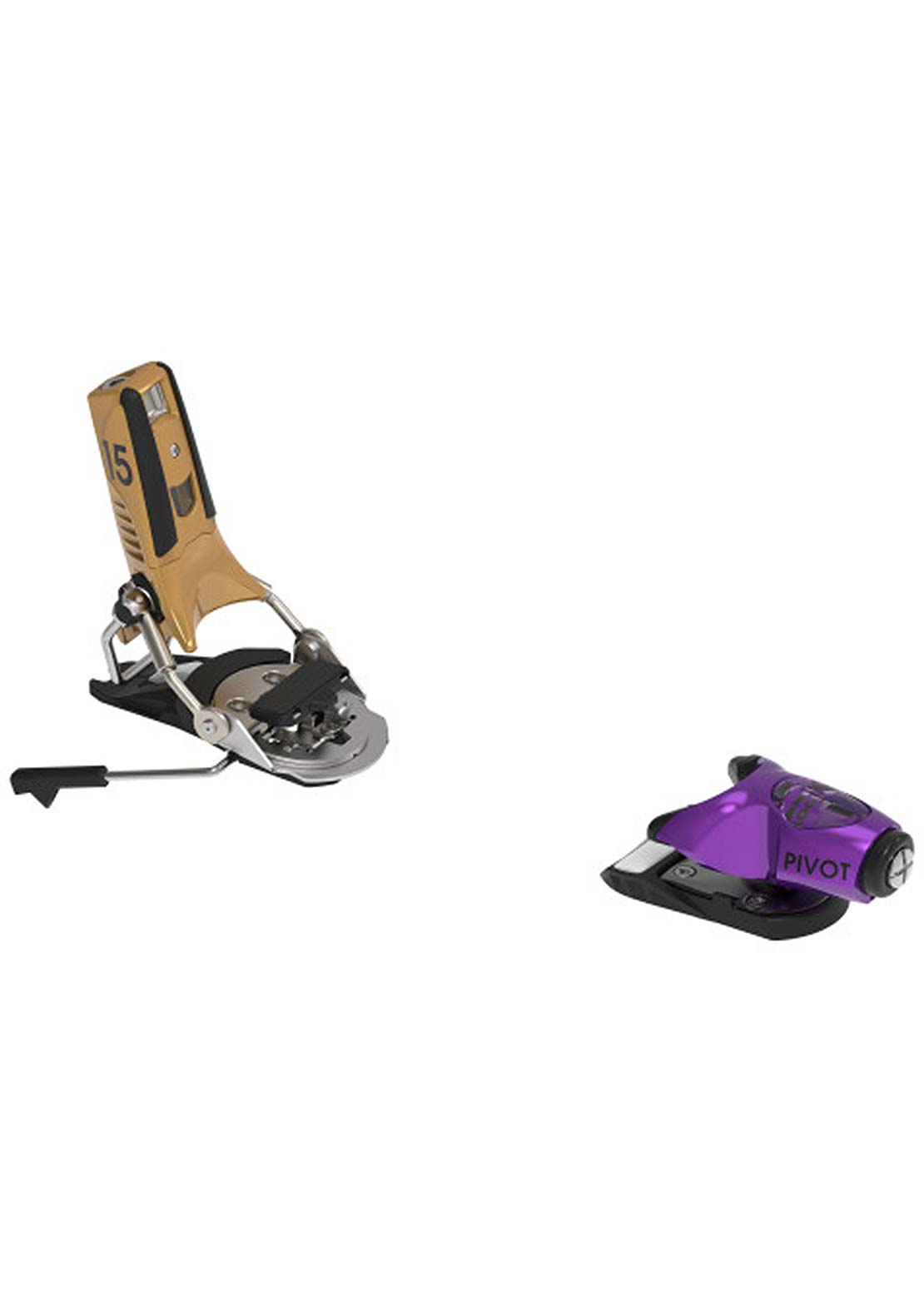 LOOK Junior Pivot 2.0 15 GW Ski Bindings Purple Gold
