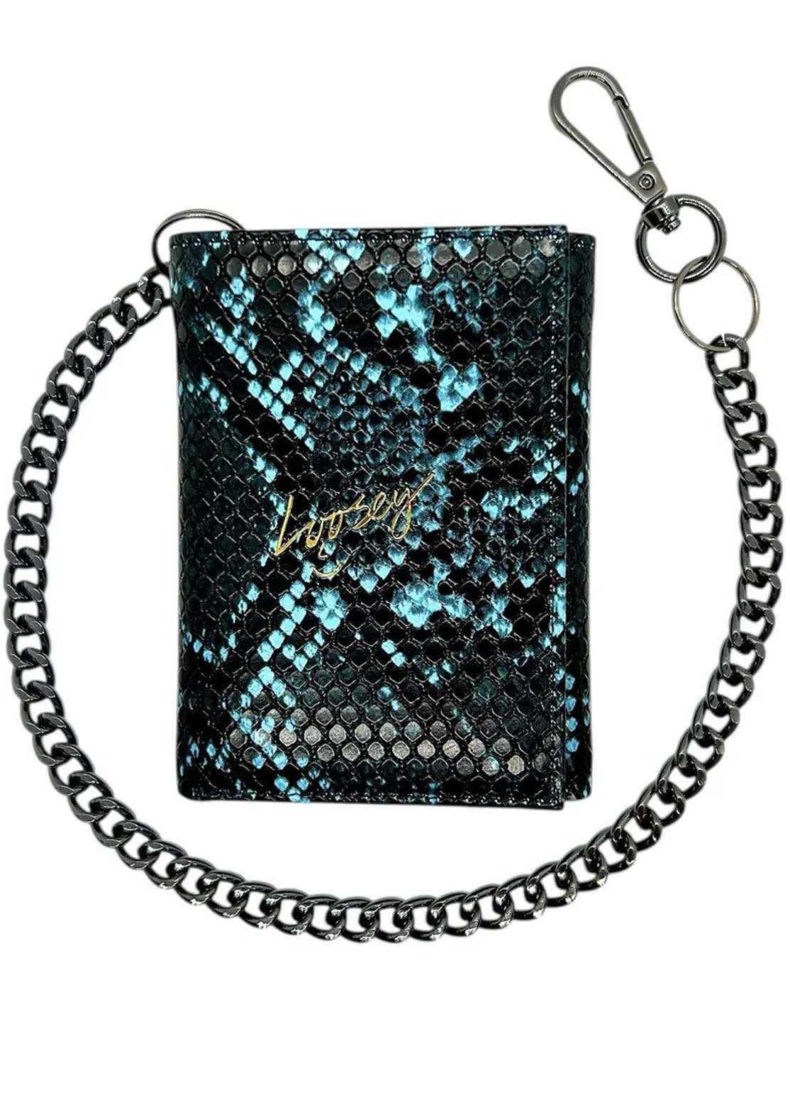 Loosey Unisex Snake Skin Chain Gang Wallet Blue