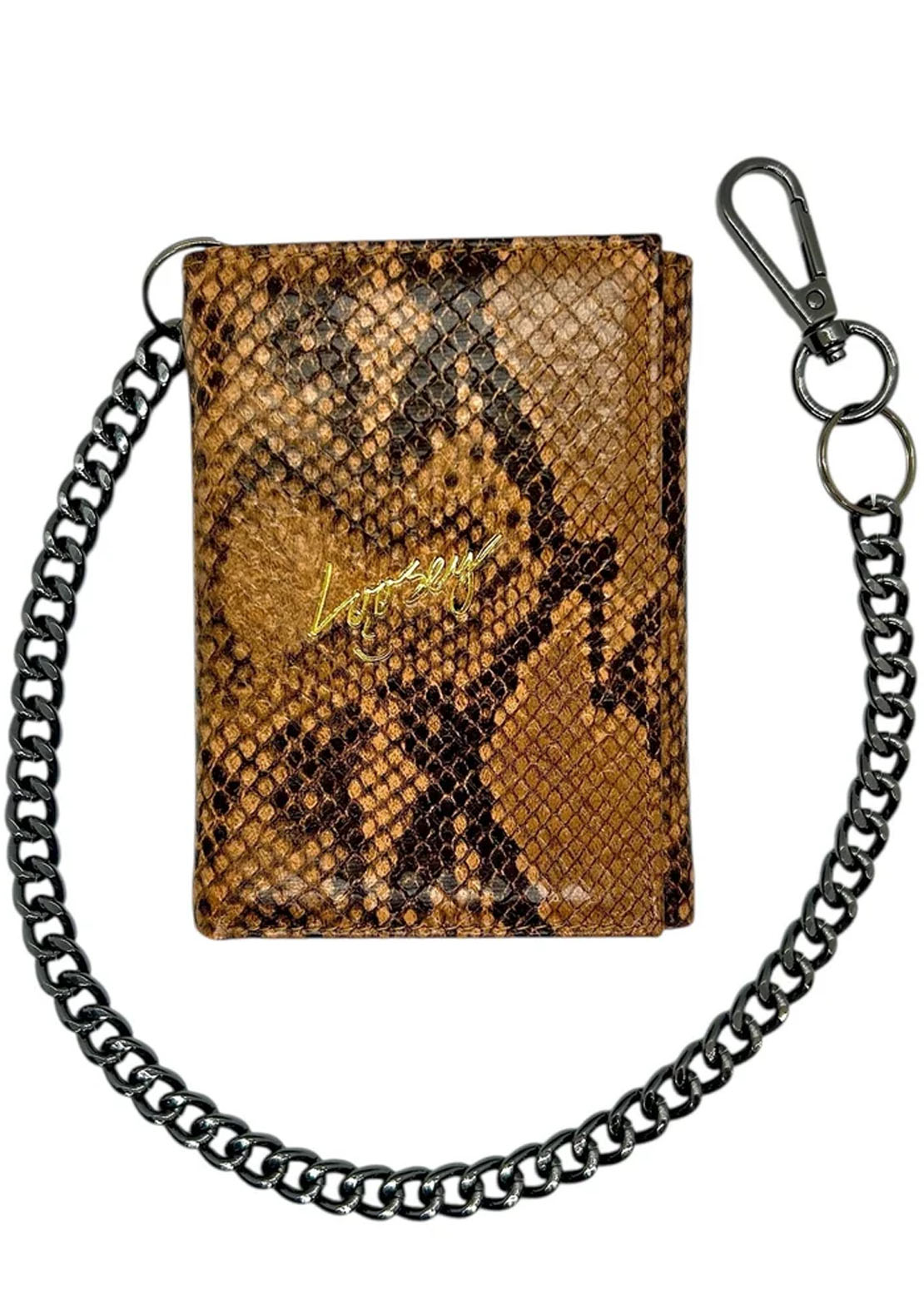 Loosey Unisex Snake Skin Chain Gang Wallet Brown