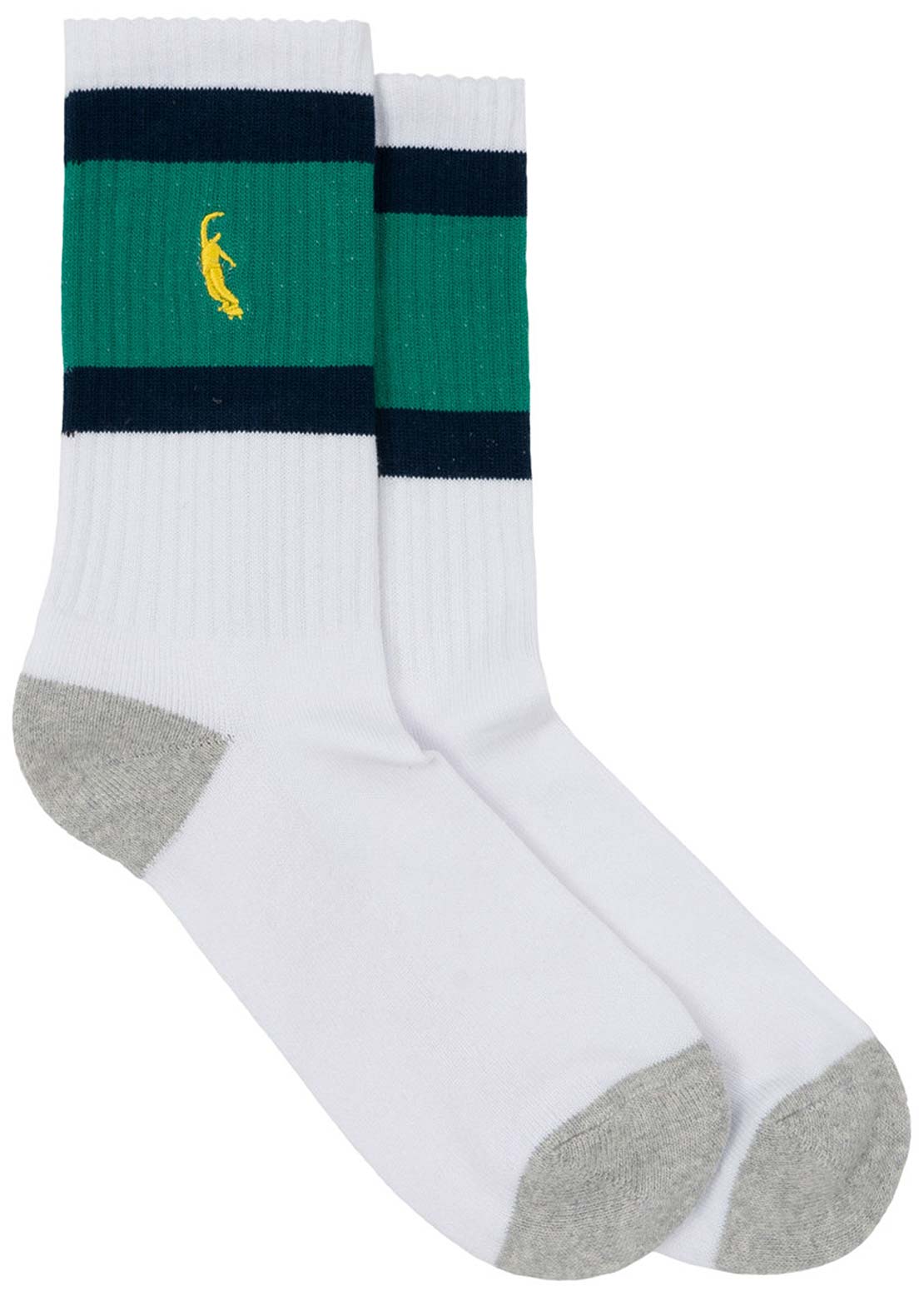 Magenta Skateboards Men's Pws Stripe Socks Green