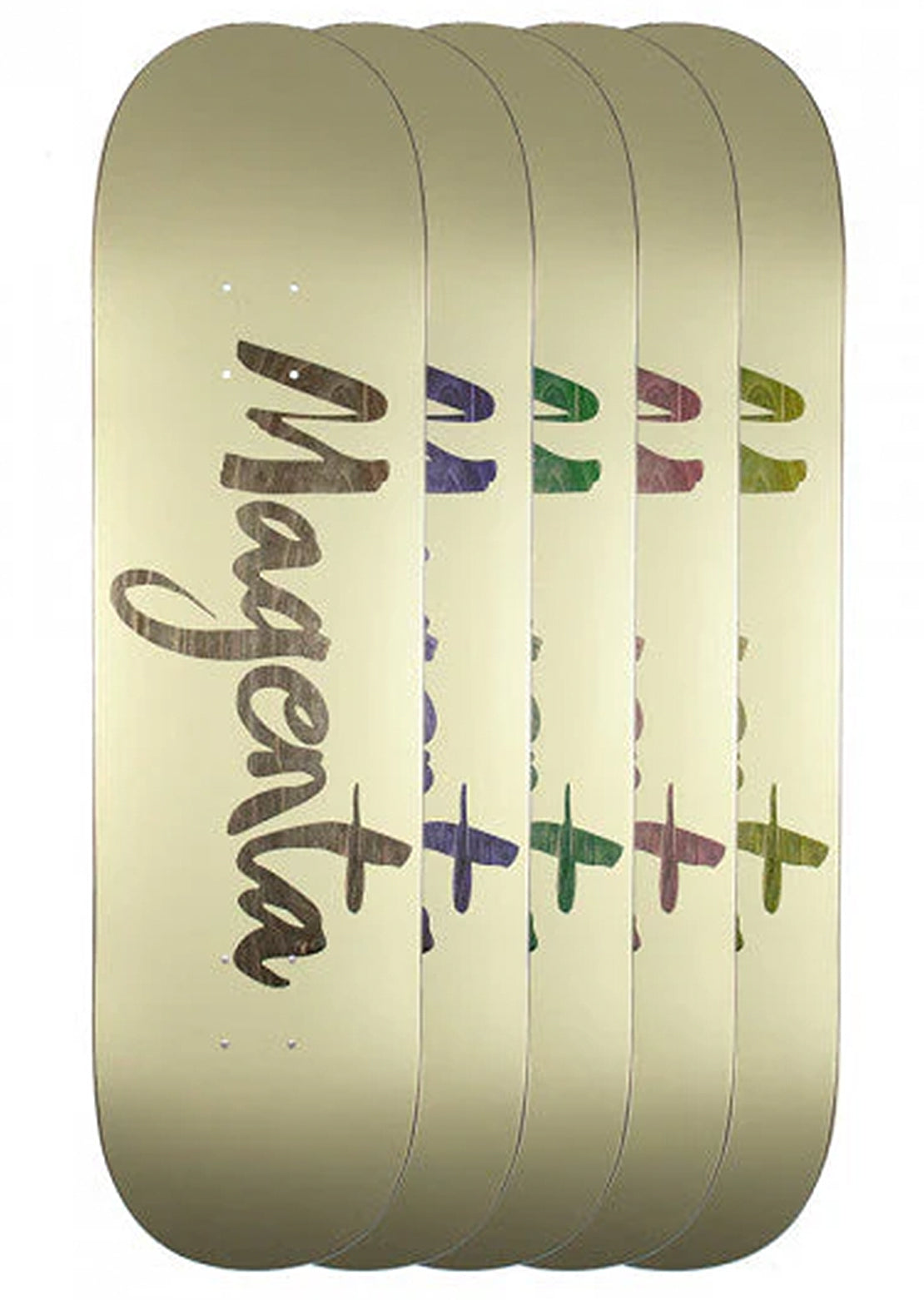 Magenta Unisex Big Brush Team Wood Skateboard Deck
