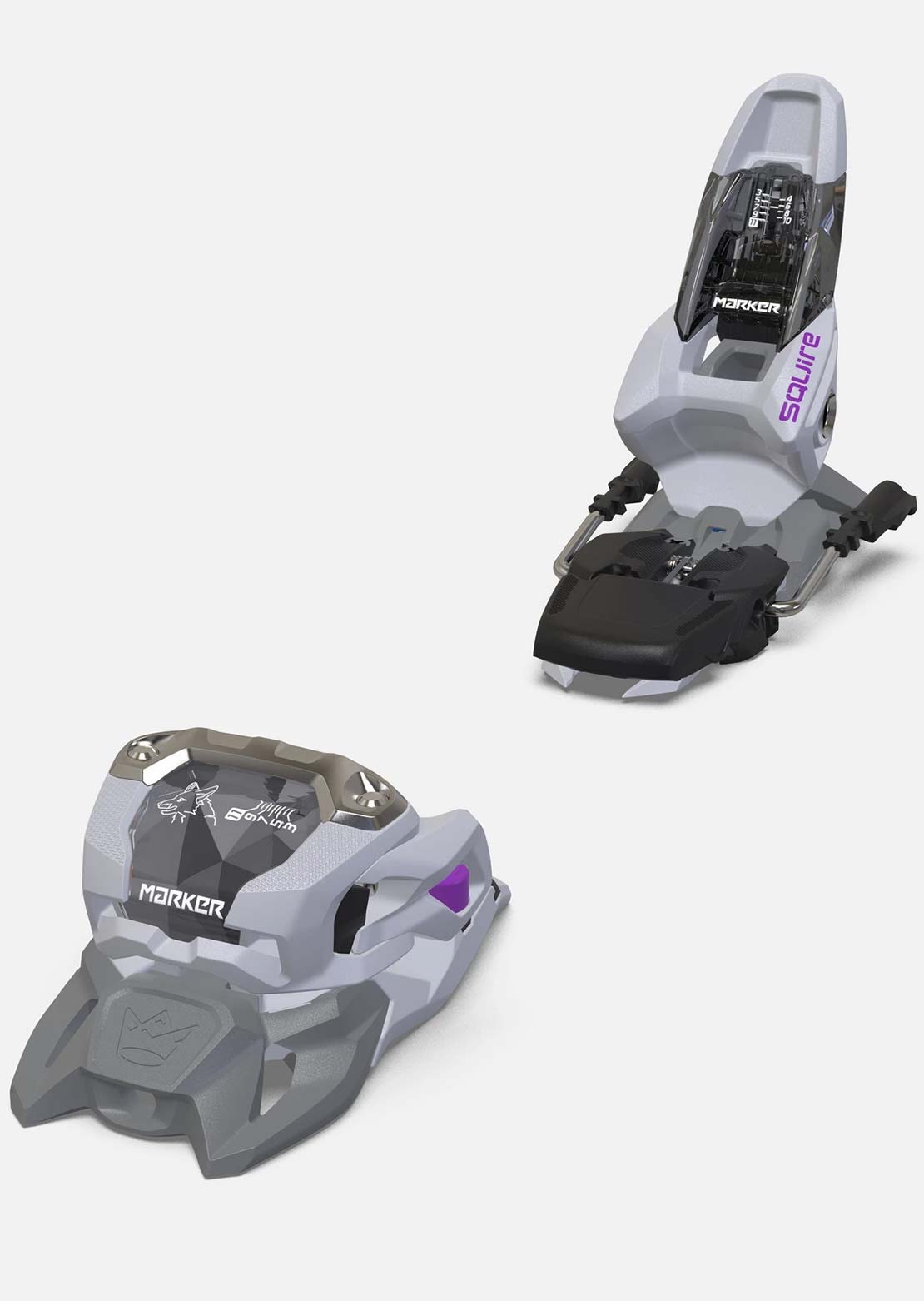 Marker Unisex Squire 11 Ski Bindings Grey/Purple