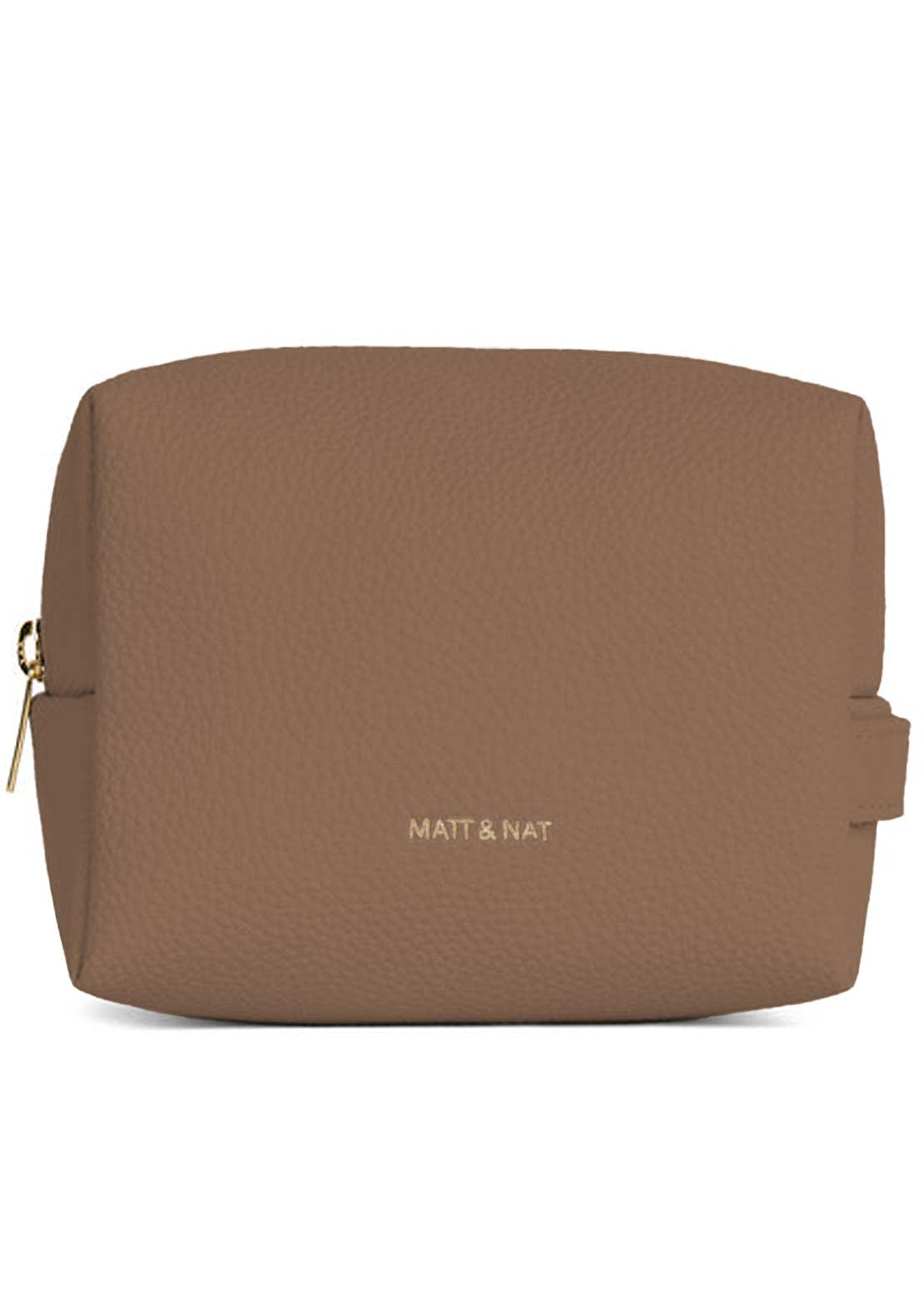 Matt & Nat Unisex Blair Grain Small Toiletry Case Toffee