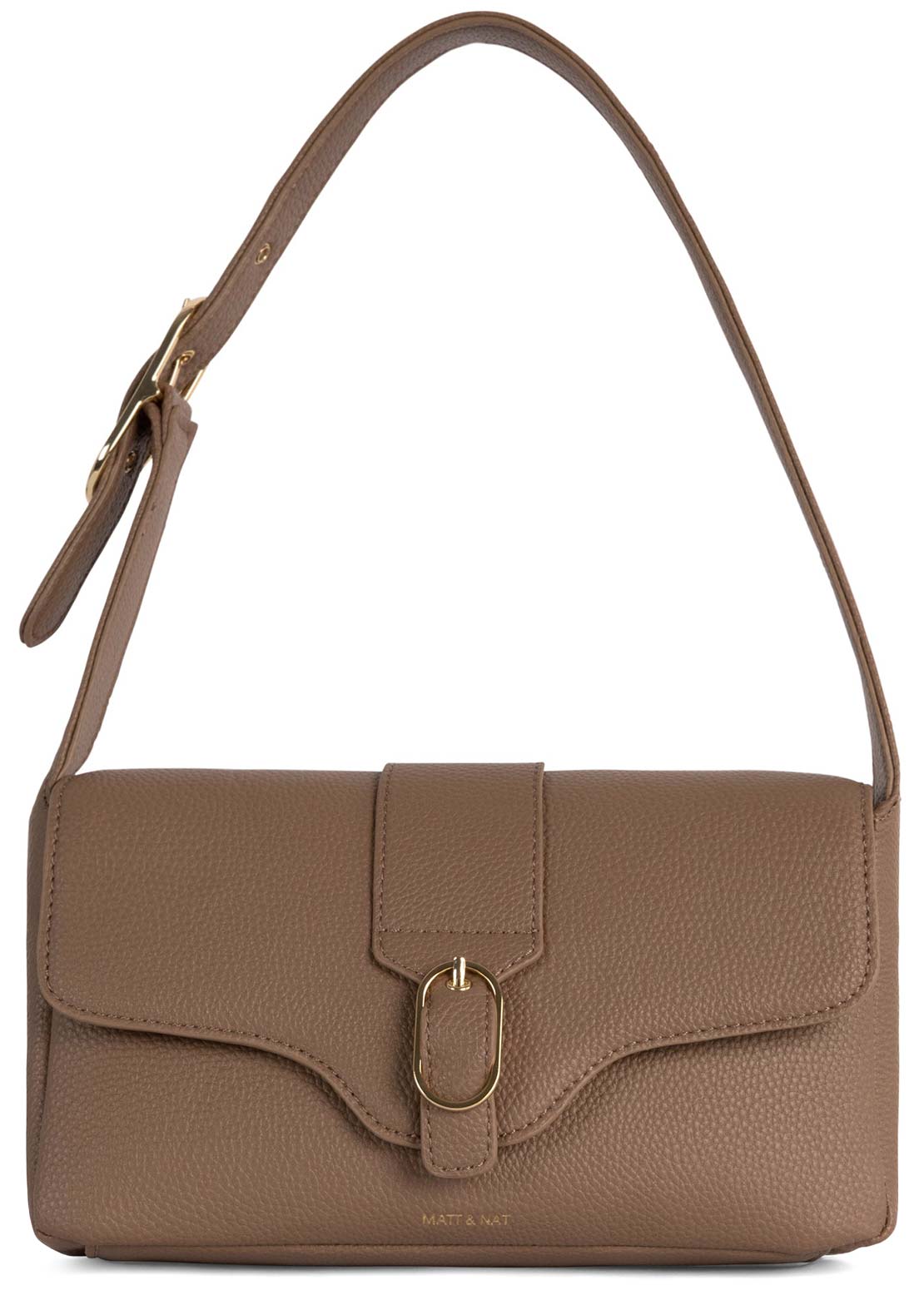 Matt & Nat Unisex Isabelle Grain Shoulder Bag Toffee